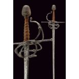 A rapier dating: circa 1600provenance: GermanyStraight, double-edged blade of lenticular section,