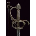 A rapier dating: circa 1600provenance: ItalyStraight, double-edged blade of lozenge section, grooved