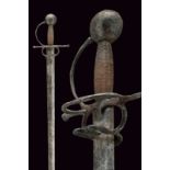 A composite sword dating: 17th Centuryprovenance: ItalyInteresting, straight, double-edged blade
