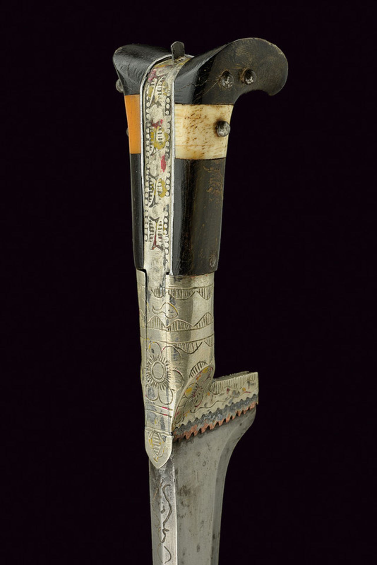 A choora dating: circa 1900 provenance: Afghanistan Straight, single-edged blade with "T"-back; - Image 2 of 3