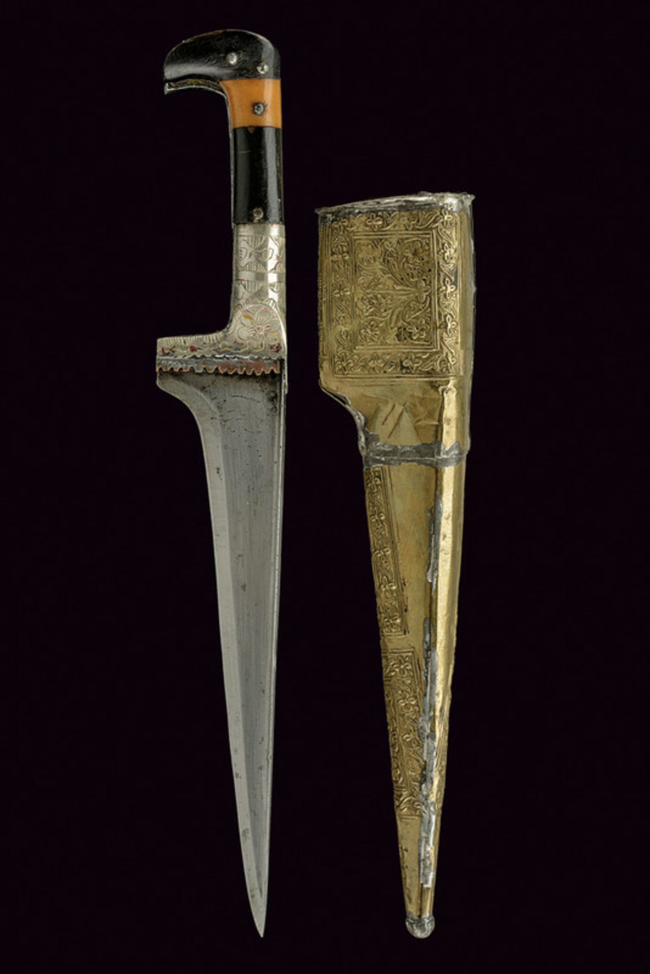 A choora dating: circa 1900 provenance: Afghanistan Straight, single-edged blade with "T"-back; - Image 3 of 3