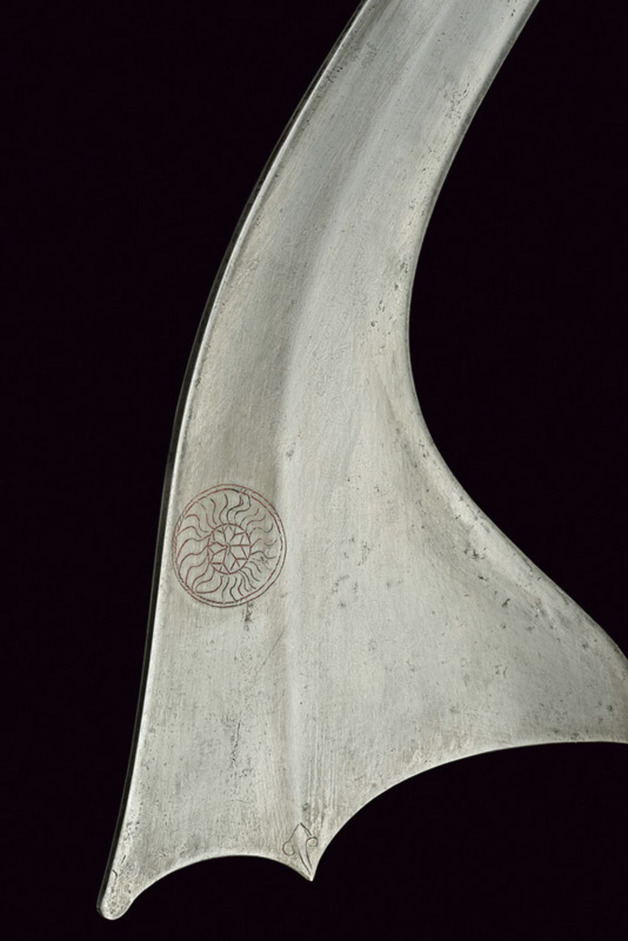 A kora dating: 19th Century provenance: Nepal Strong, heavy, single-edged blade with fuller and - Image 2 of 4