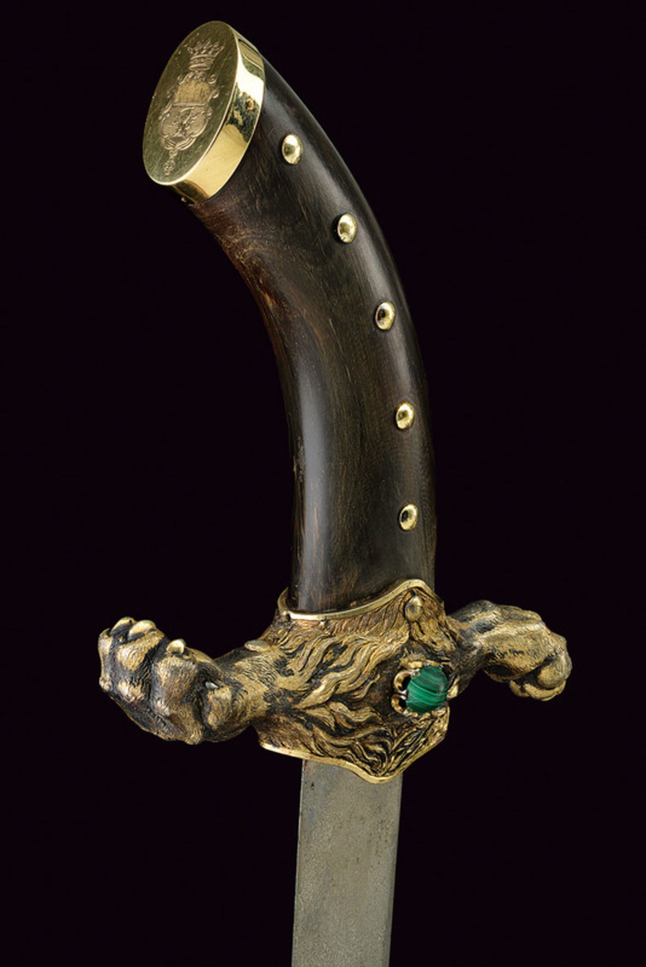 A presentation sabre dating: 19th Century provenance: Hungary Curved, flat, single -and false- - Image 3 of 9