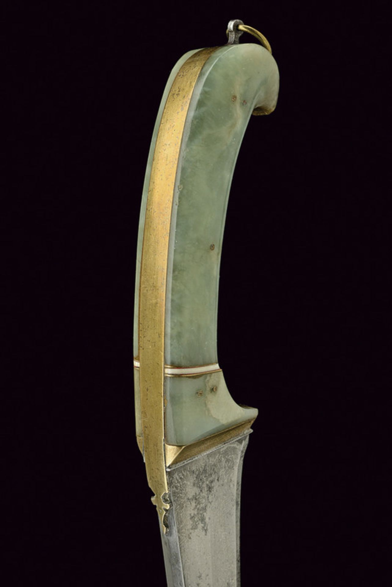 A dagger dating: 19th Century provenance: India Curved, single -and false-edged blade, with "T"-back - Image 2 of 4