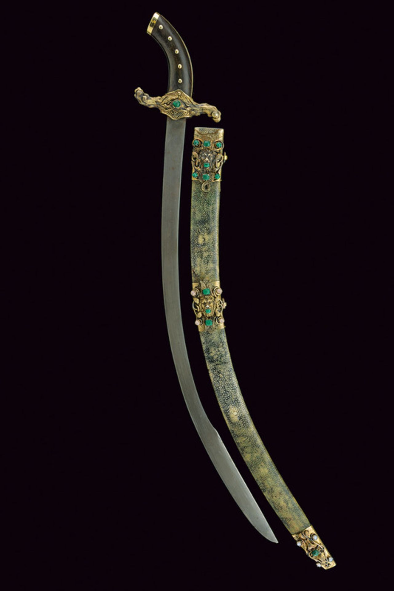 A presentation sabre dating: 19th Century provenance: Hungary Curved, flat, single -and false- - Image 9 of 9