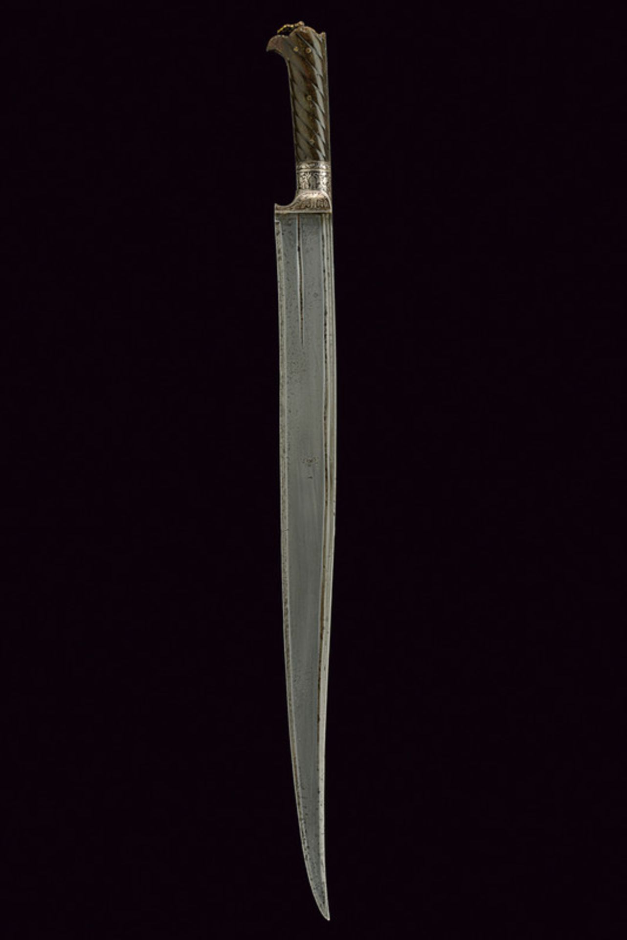 A long Khyber knife dating: mid-19th Century provenance: Afghanistan Slightly curved, single-edged - Image 4 of 4