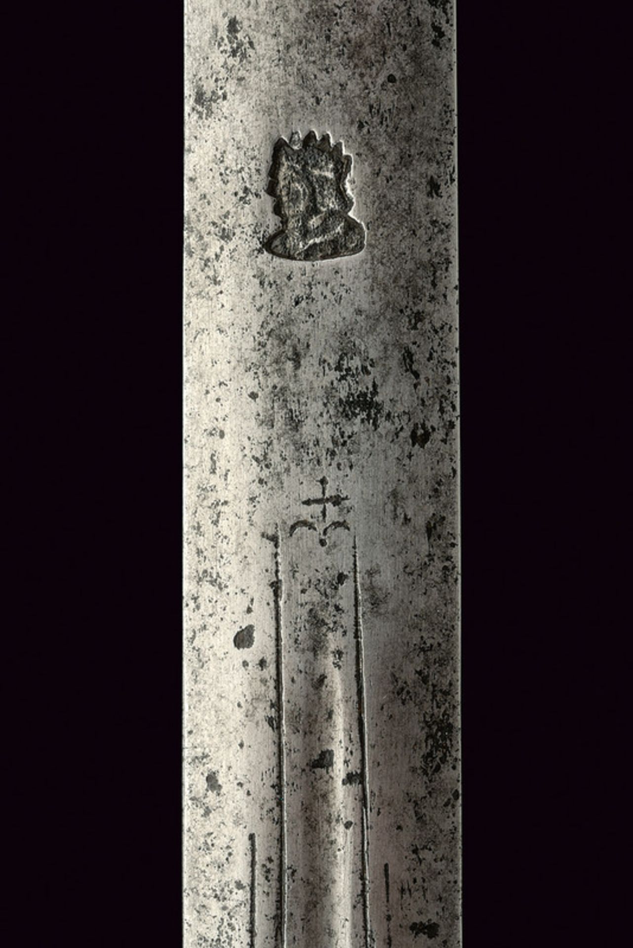 A rapier dating: late 16th Century provenance: Germany Straight blade with two slightly converging - Image 3 of 6