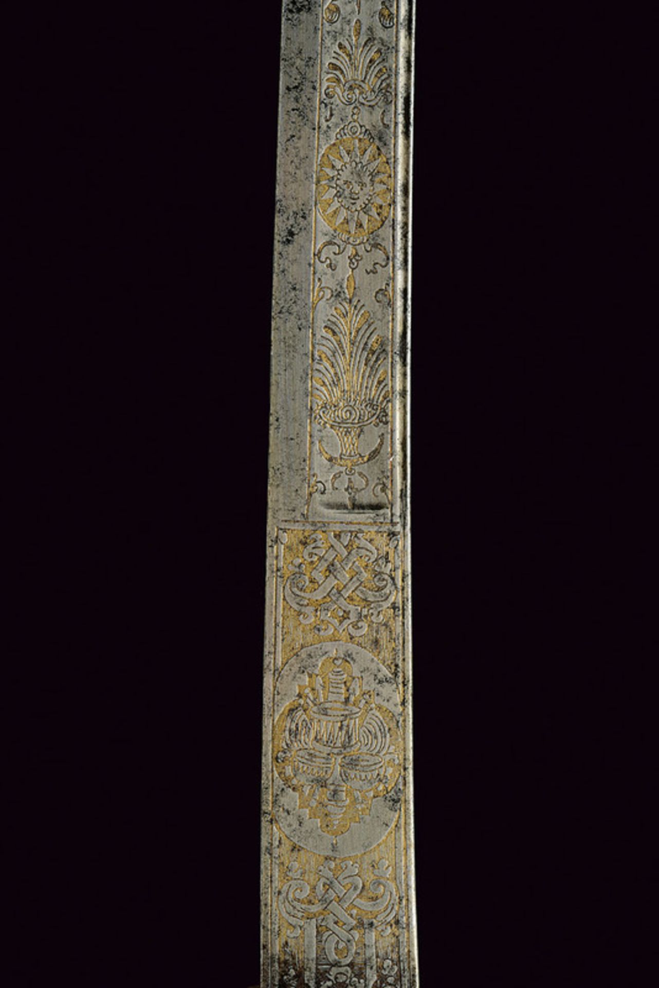 A hunting hanger dating: 18th Century provenance: Germany Fine, straight, single -and false-edged - Image 3 of 4