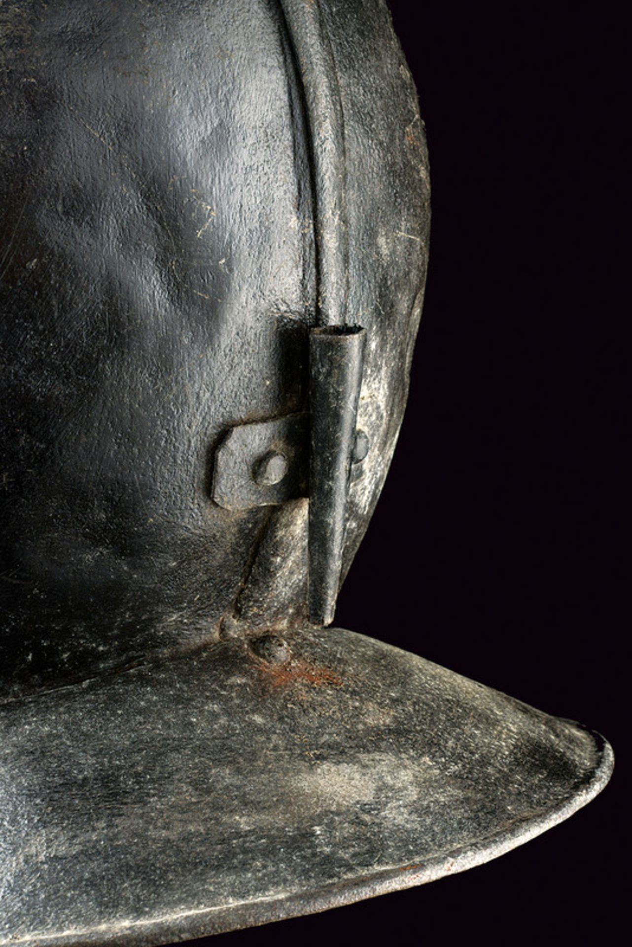 A Savoyard helmet dating: 19th Century provenance: Europe Skull in two halves, joined at the short - Image 2 of 3