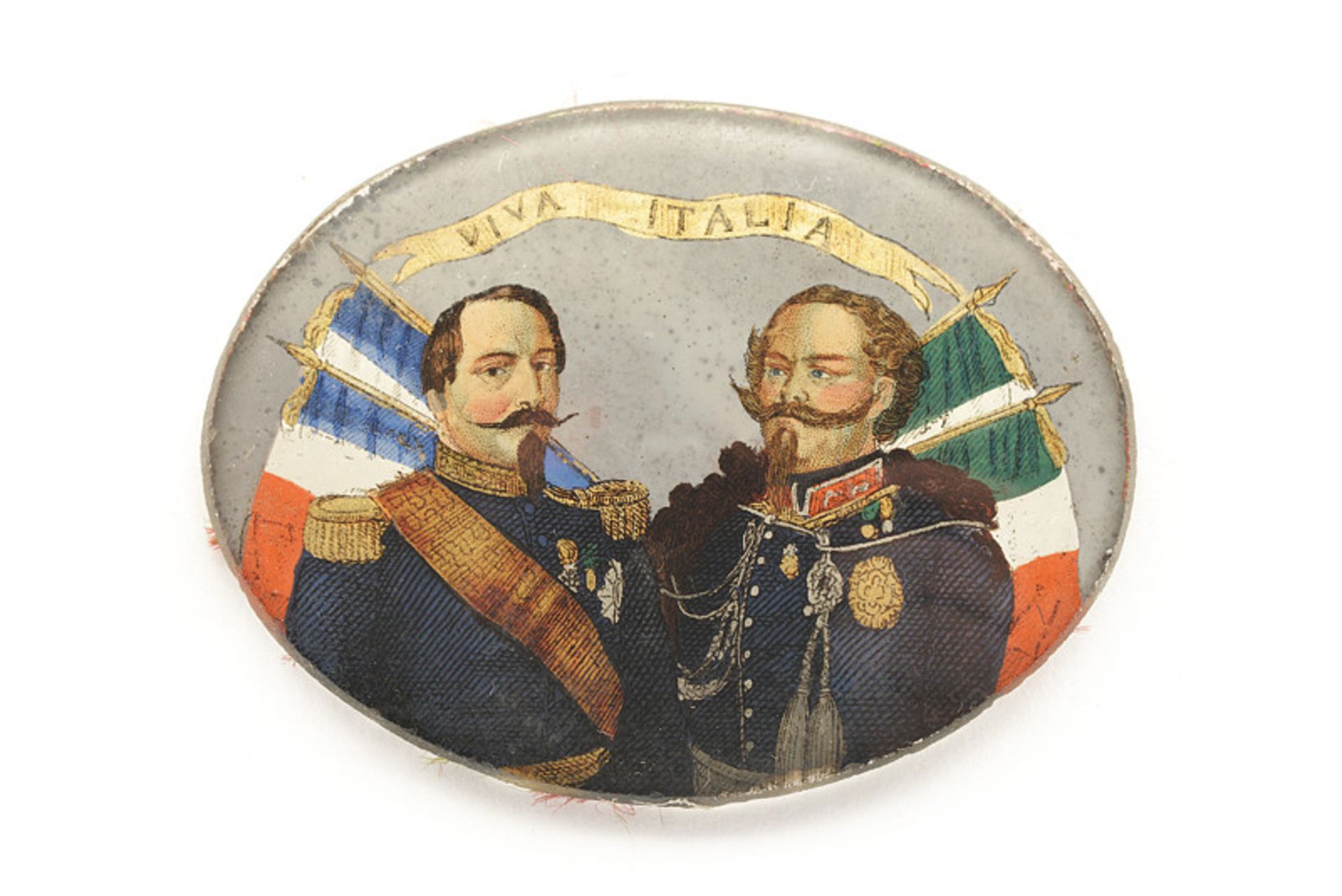 An Italian-French commemorative plaque dating: third quarter of the 19th Century provenance: Kingdom