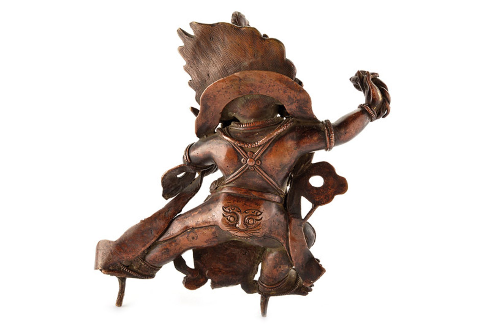 "Mahakala" dating: 19th Century provenance: Tibet Bronze, in the round depiction of the Buddhist - Image 3 of 4