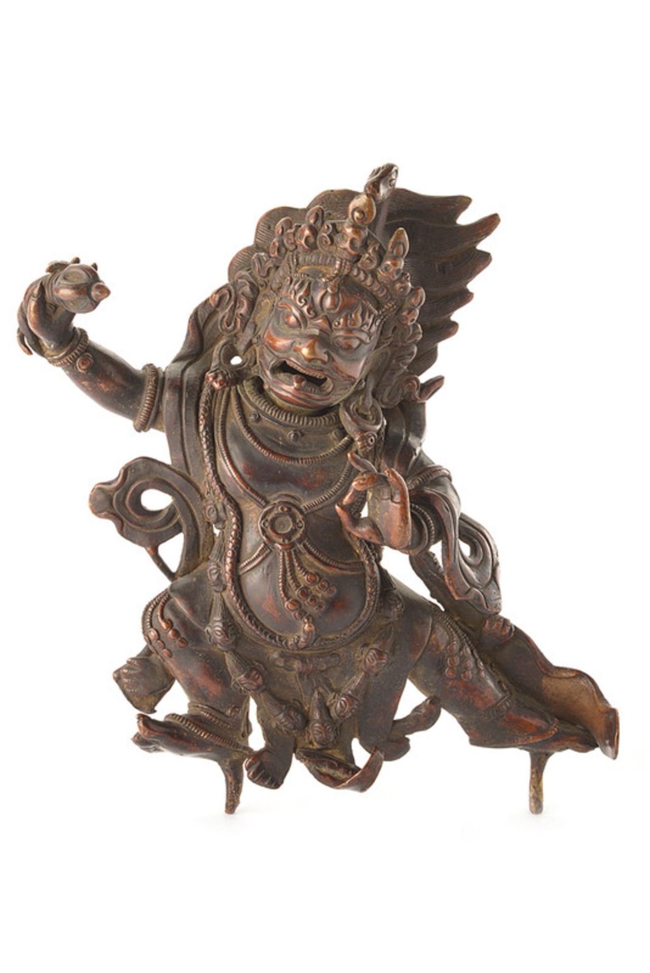 "Mahakala" dating: 19th Century provenance: Tibet Bronze, in the round depiction of the Buddhist