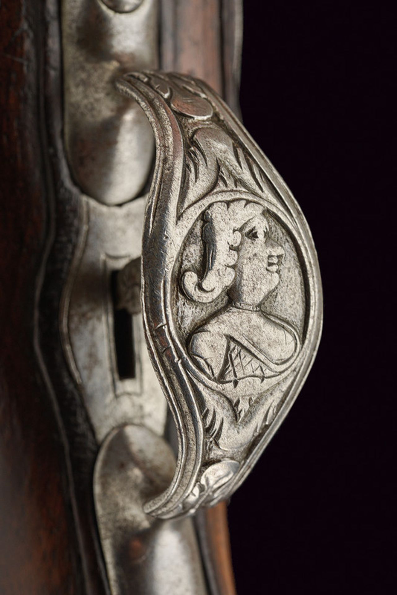 A snaphaunce flintlock pistol dating: mid-18th Century provenance: Tuscany Smooth, round, two-stage, - Image 10 of 11