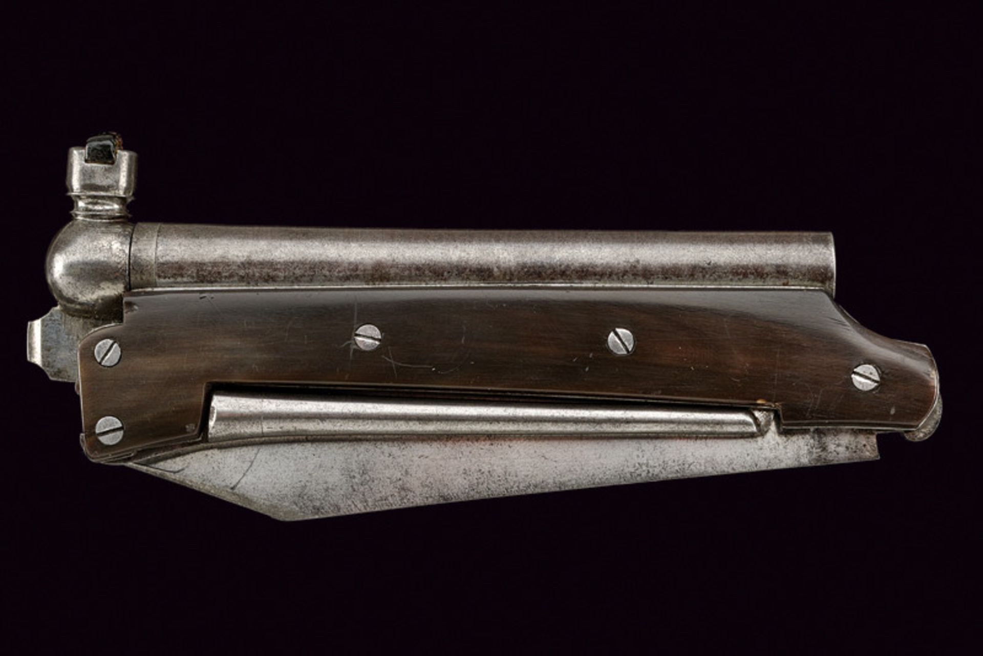 A rare horseman's knife combined with percussion pistol dating: mid-19th Century provenance: - Image 3 of 10