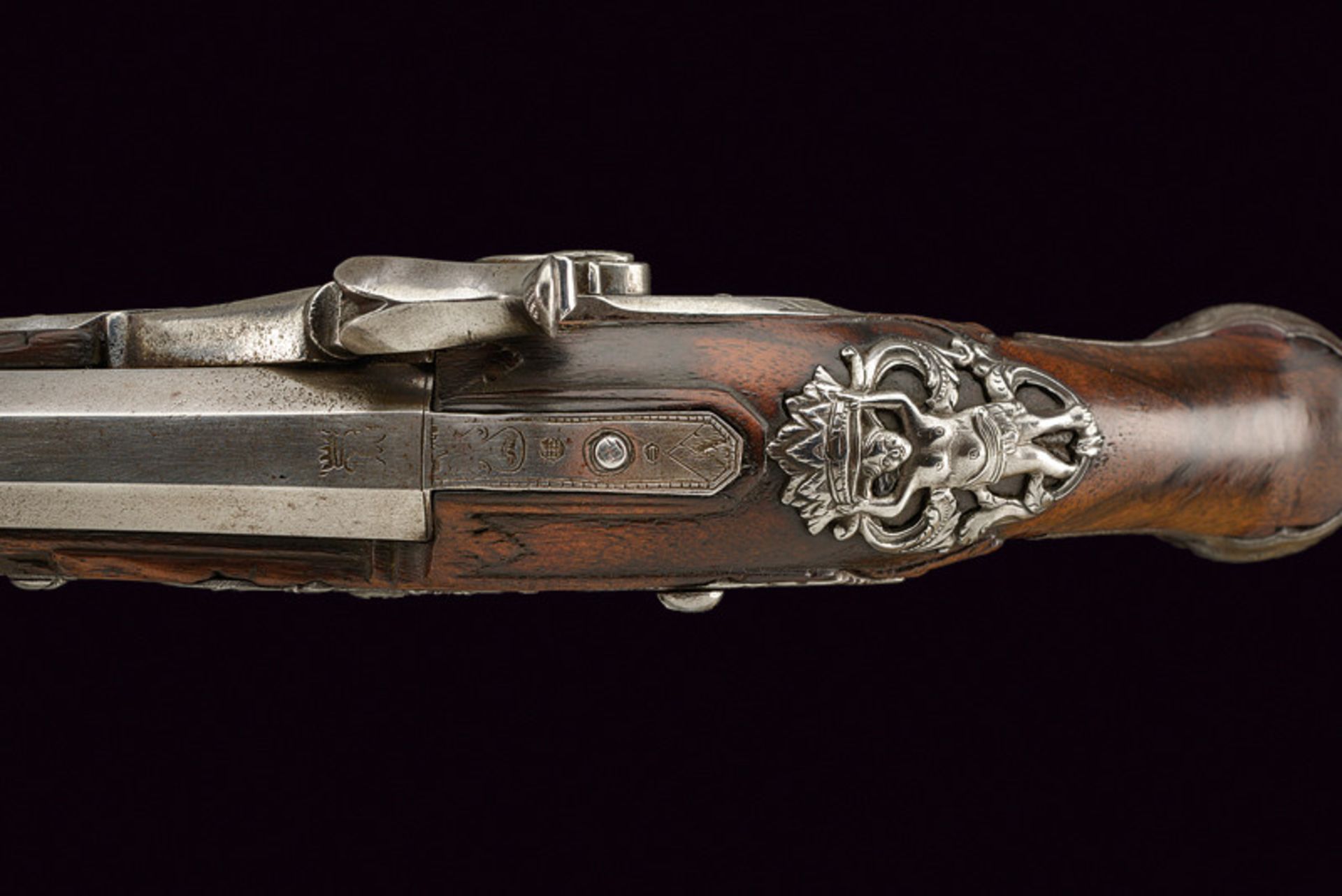 A beautiful pistol converted to percussion by Acquafresca dating: 18th Century provenance: North - Image 7 of 11