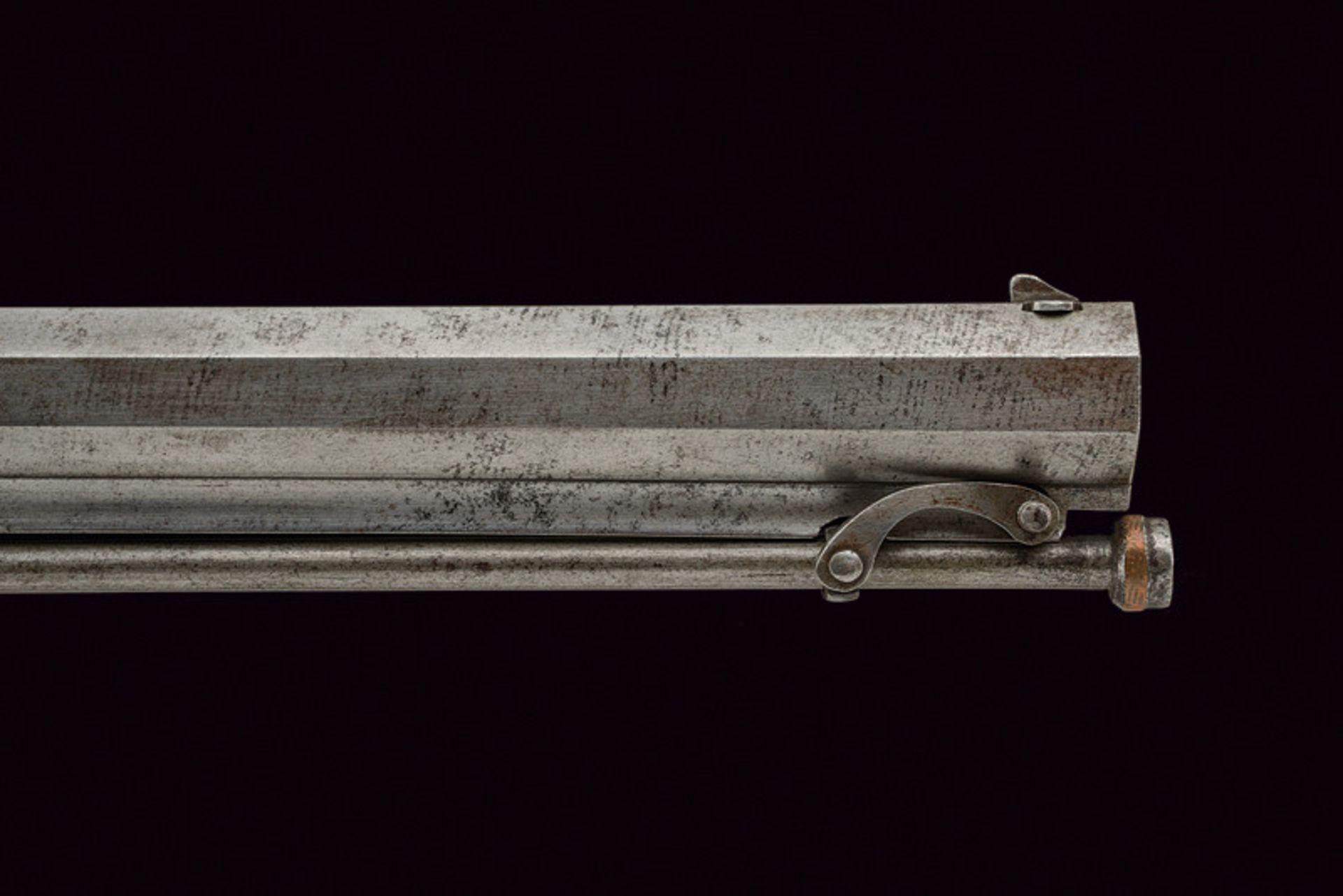 A very scarce superimposed percussion folding rifle by Mangeot at Bruxelles dating: mid-19th Century - Bild 6 aus 10