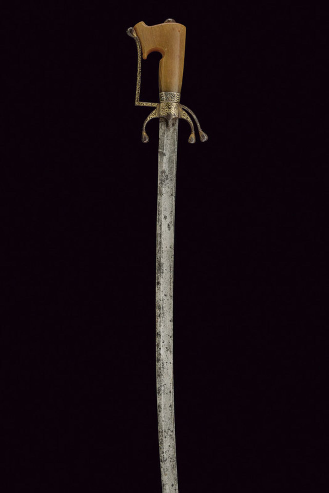 A nimcha dating: 19th Century provenance: Morocco Curved, single -tip and false-edged blade, a - Image 9 of 9