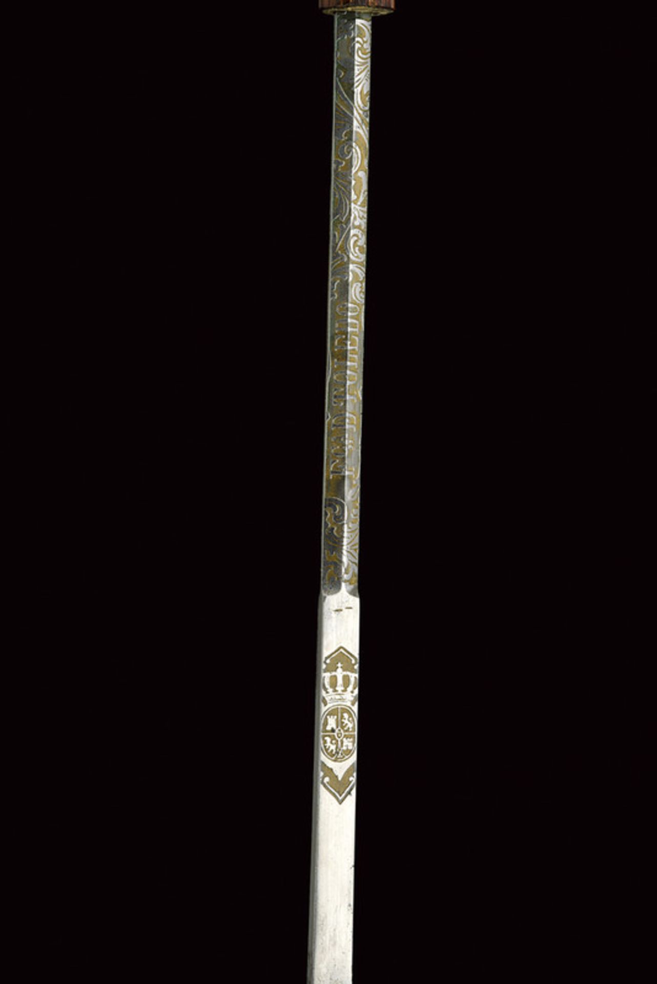 A sword-stick dating: late 19th Century provenance: Spain straight blade of hexagonal section, - Bild 6 aus 6
