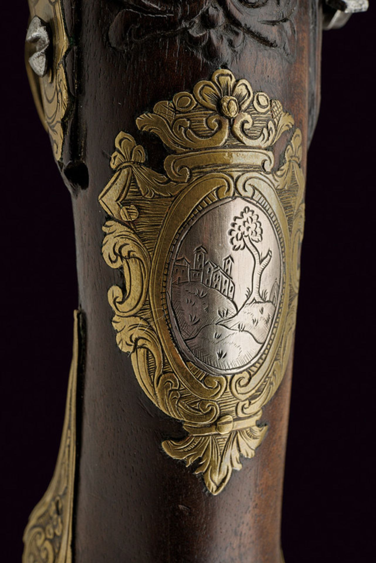 A beautiful miquelet flintlock pistol dating: 18th Century provenance: Southern Italy Smooth, two- - Image 7 of 10