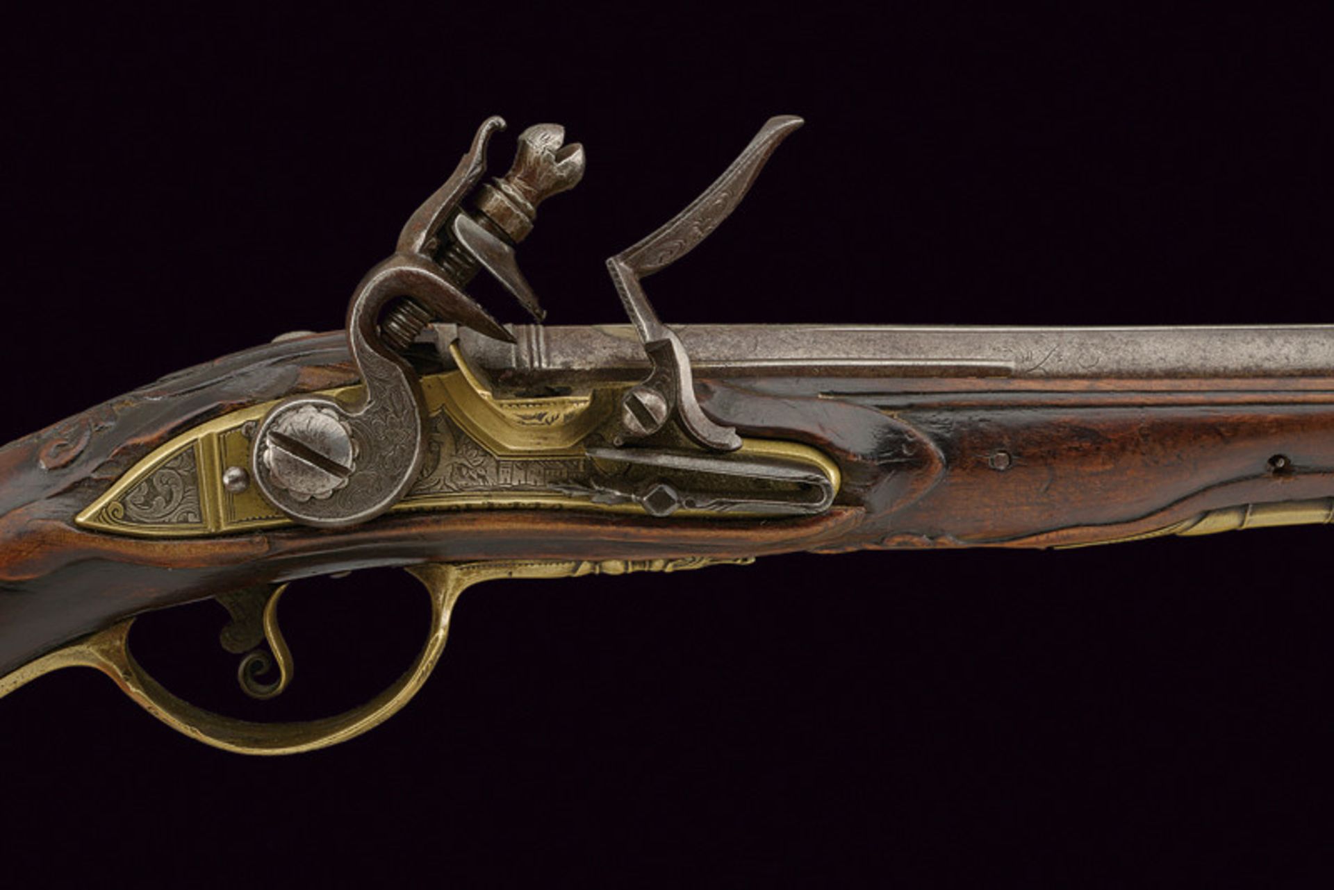 A flintlock pistol by Nicoletto dating: last quarter of the 18th Century provenance: Brescia Smooth, - Image 2 of 9