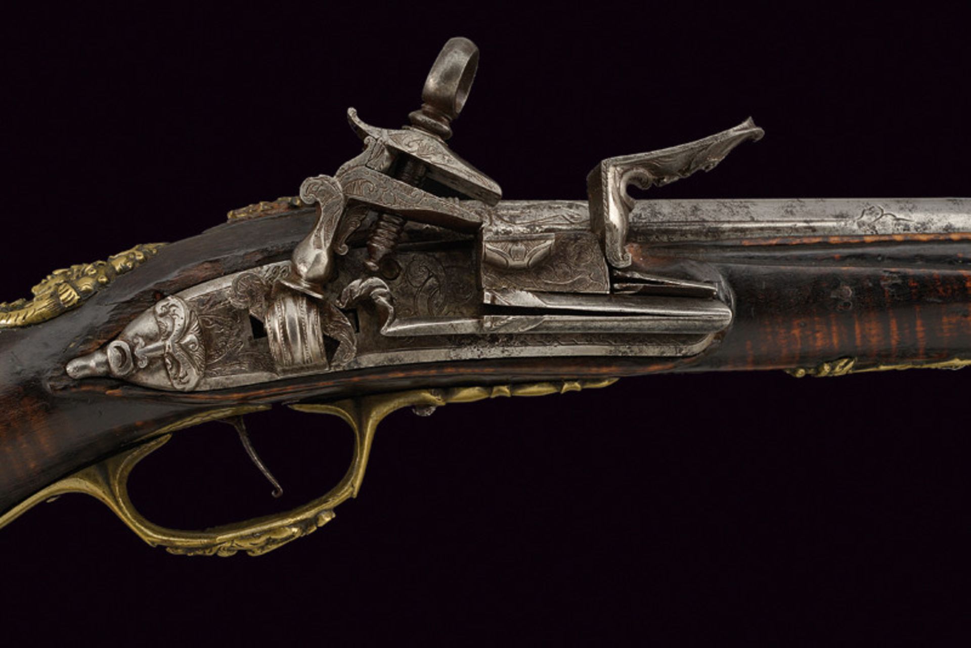 A very interesting and rare flintlock pistol in roman style dating: 17th Century provenance: Central - Image 2 of 13