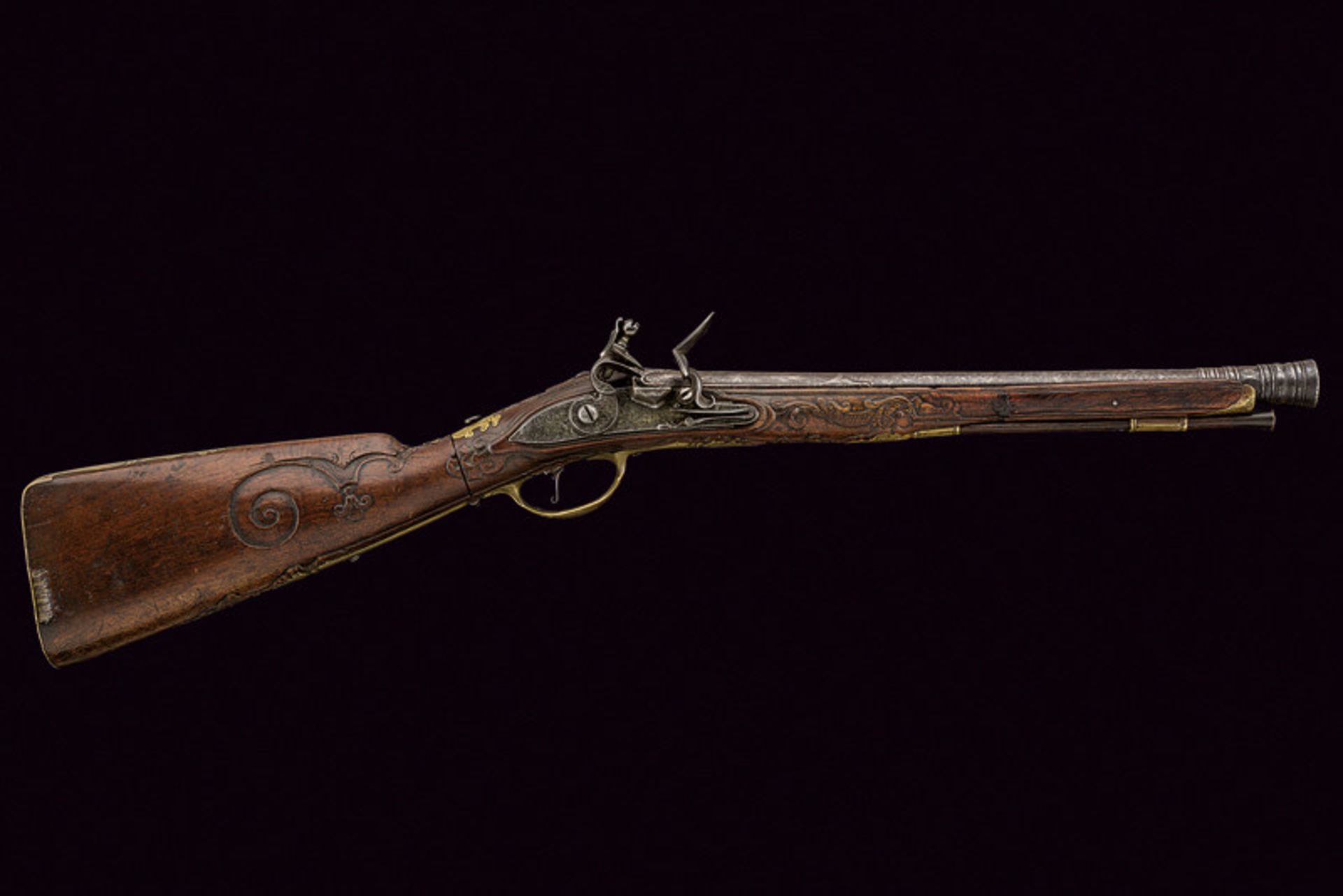 An interesting flintlock folding gun by Gregori Werl dating: 18th Century provenance: Vienna - Image 11 of 11
