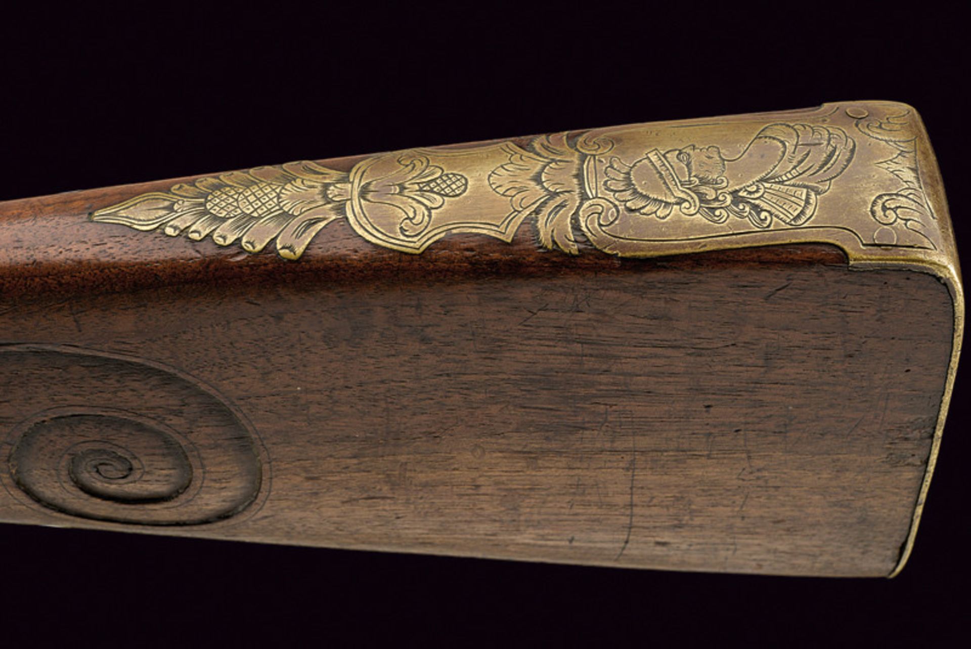 An interesting flintlock folding gun by Gregori Werl dating: 18th Century provenance: Vienna - Image 7 of 11