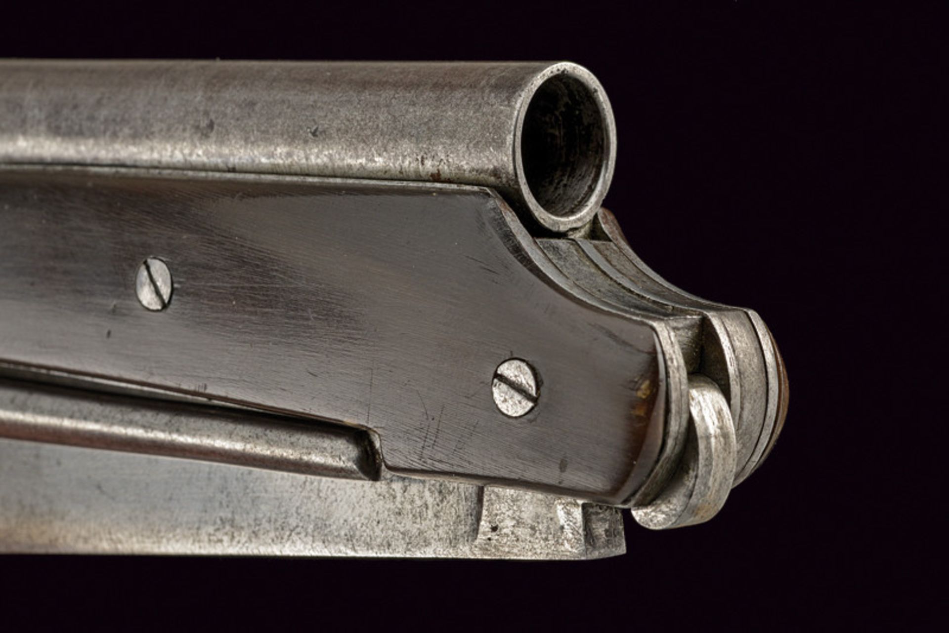 A rare horseman's knife combined with percussion pistol dating: mid-19th Century provenance: - Image 7 of 10