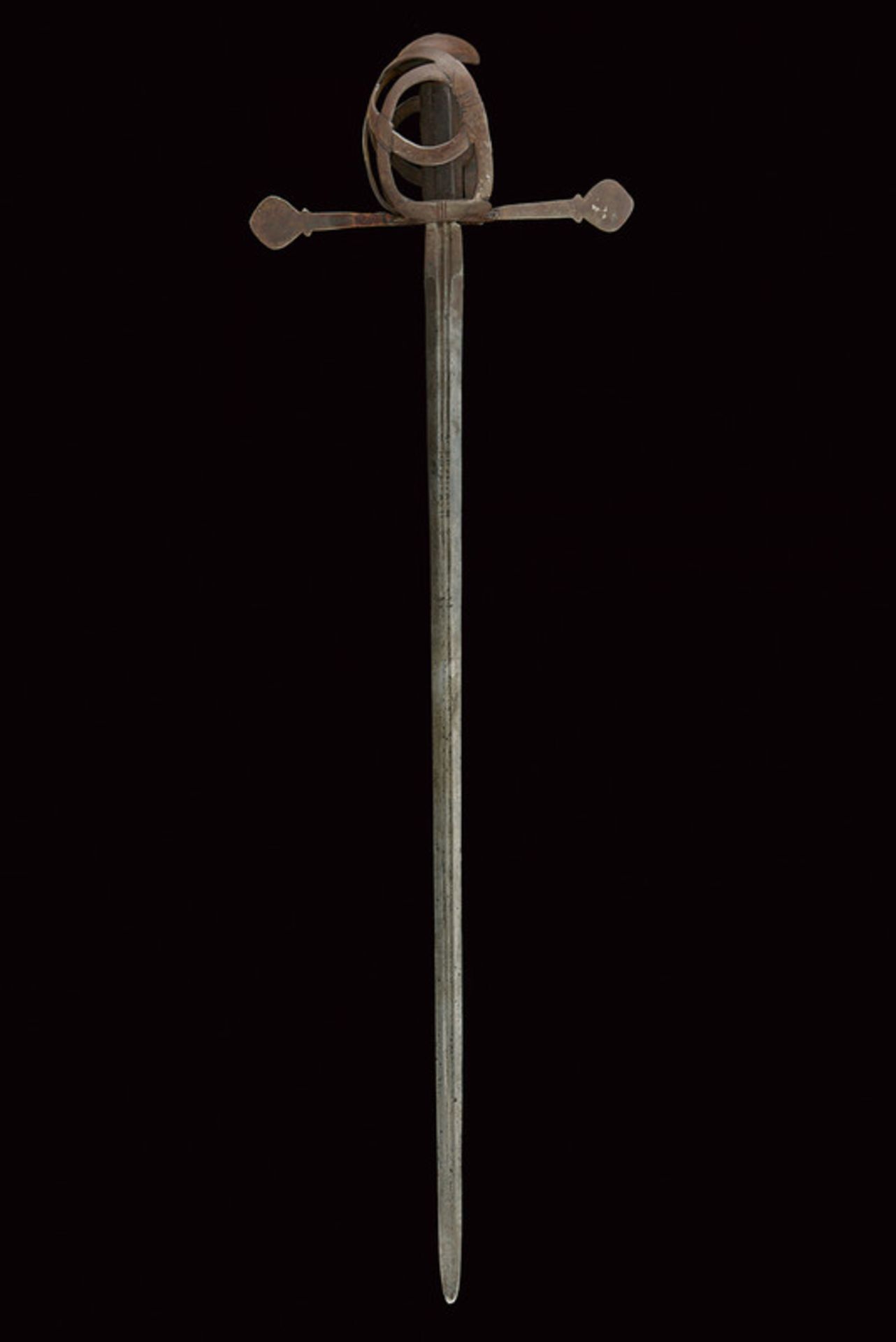 A sword dating: early 17th Century provenance: Northern Europe Straight, double-edged blade, with - Image 6 of 6