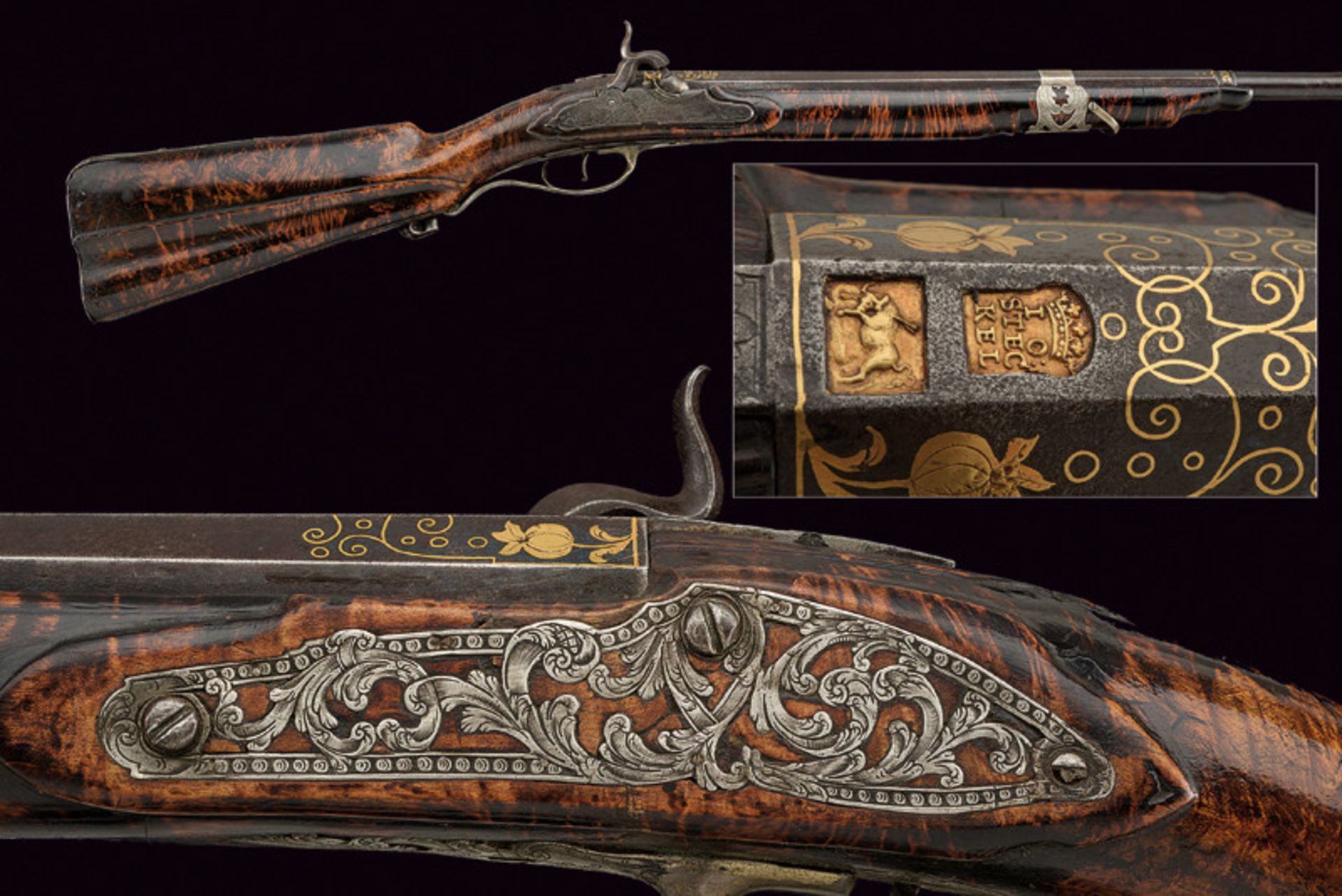 A beautiful gun by Steckel converted to percussion dating: second quarter of the 18th Century