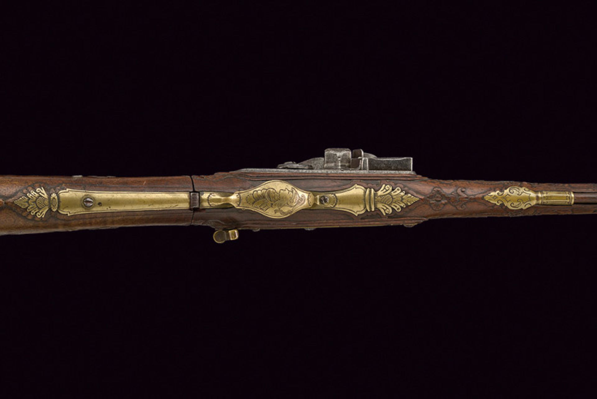 An interesting flintlock folding gun by Gregori Werl dating: 18th Century provenance: Vienna - Image 10 of 11