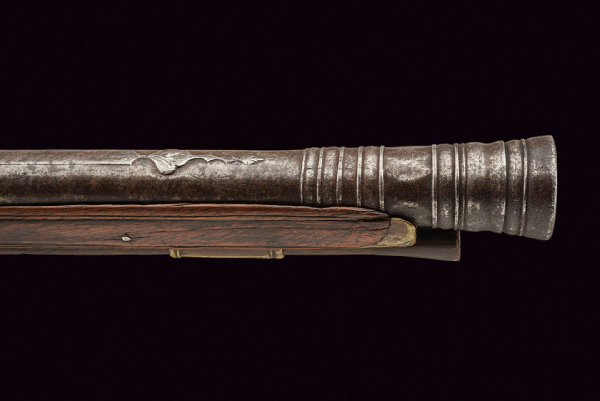 An interesting flintlock folding gun by Gregori Werl dating: 18th Century provenance: Vienna - Image 9 of 11