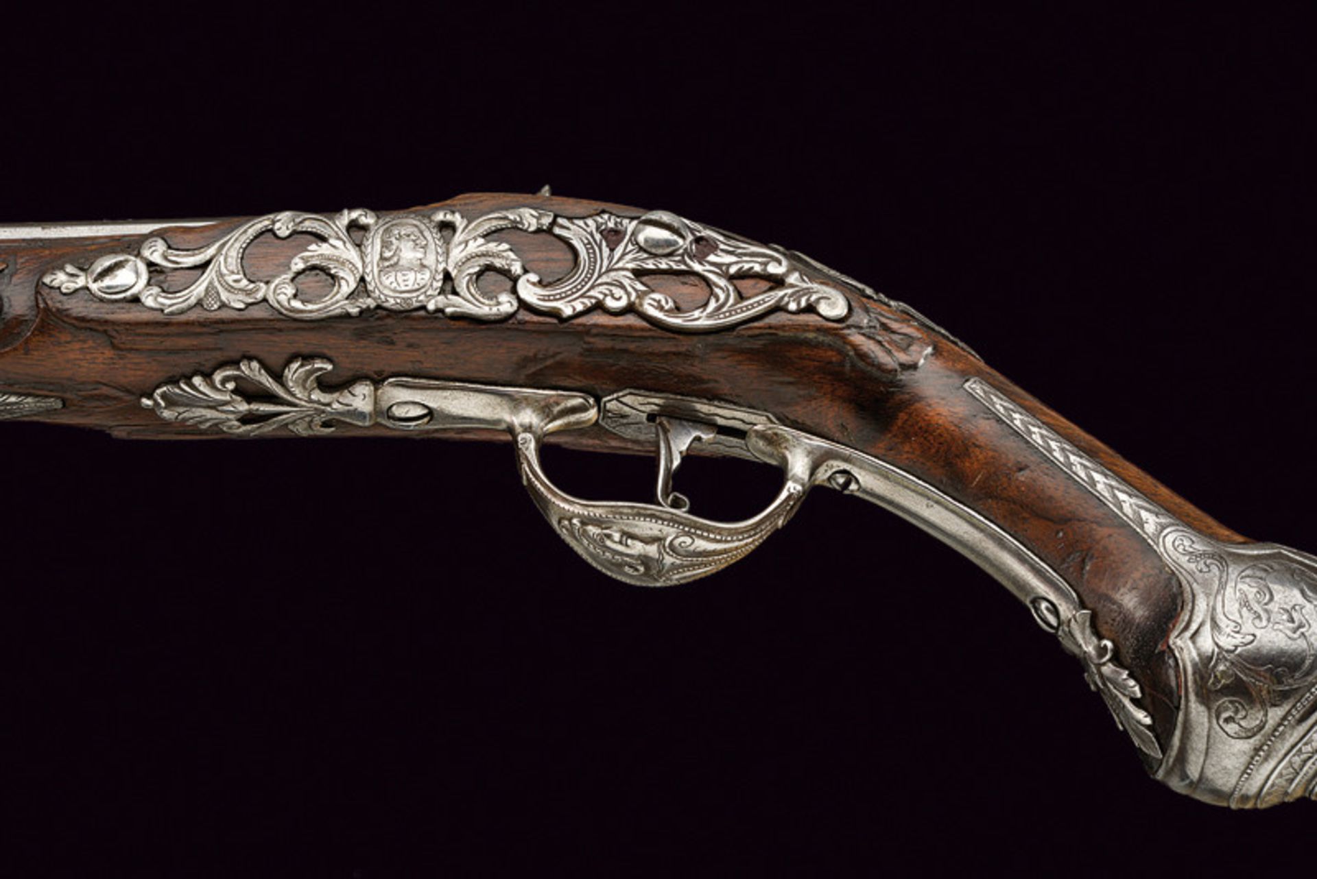 A beautiful pistol converted to percussion by Acquafresca dating: 18th Century provenance: North - Image 4 of 11