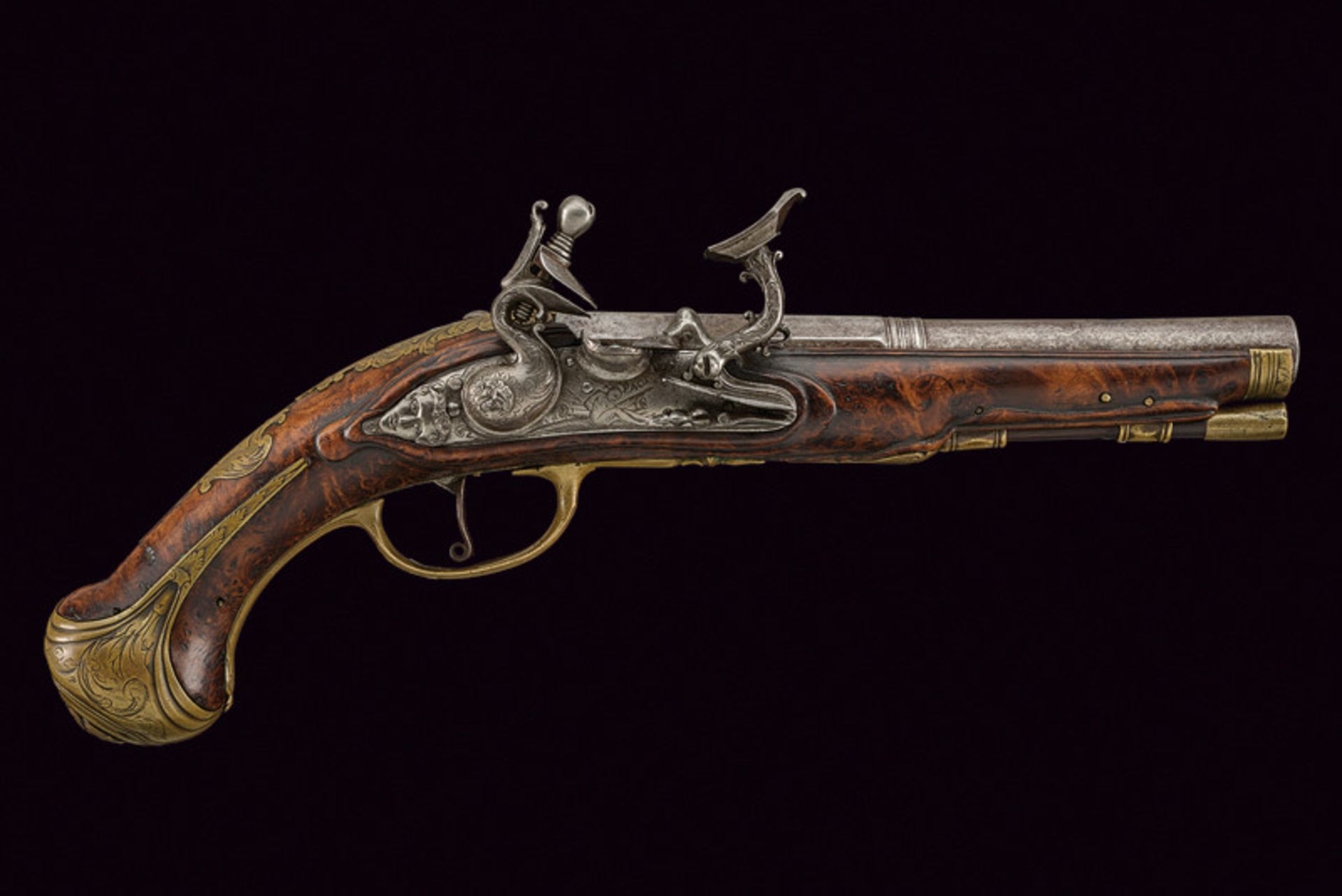 A snaphaunce flintlock pistol by Pacini dating: second quarter of the 18th Century provenance: - Image 9 of 9