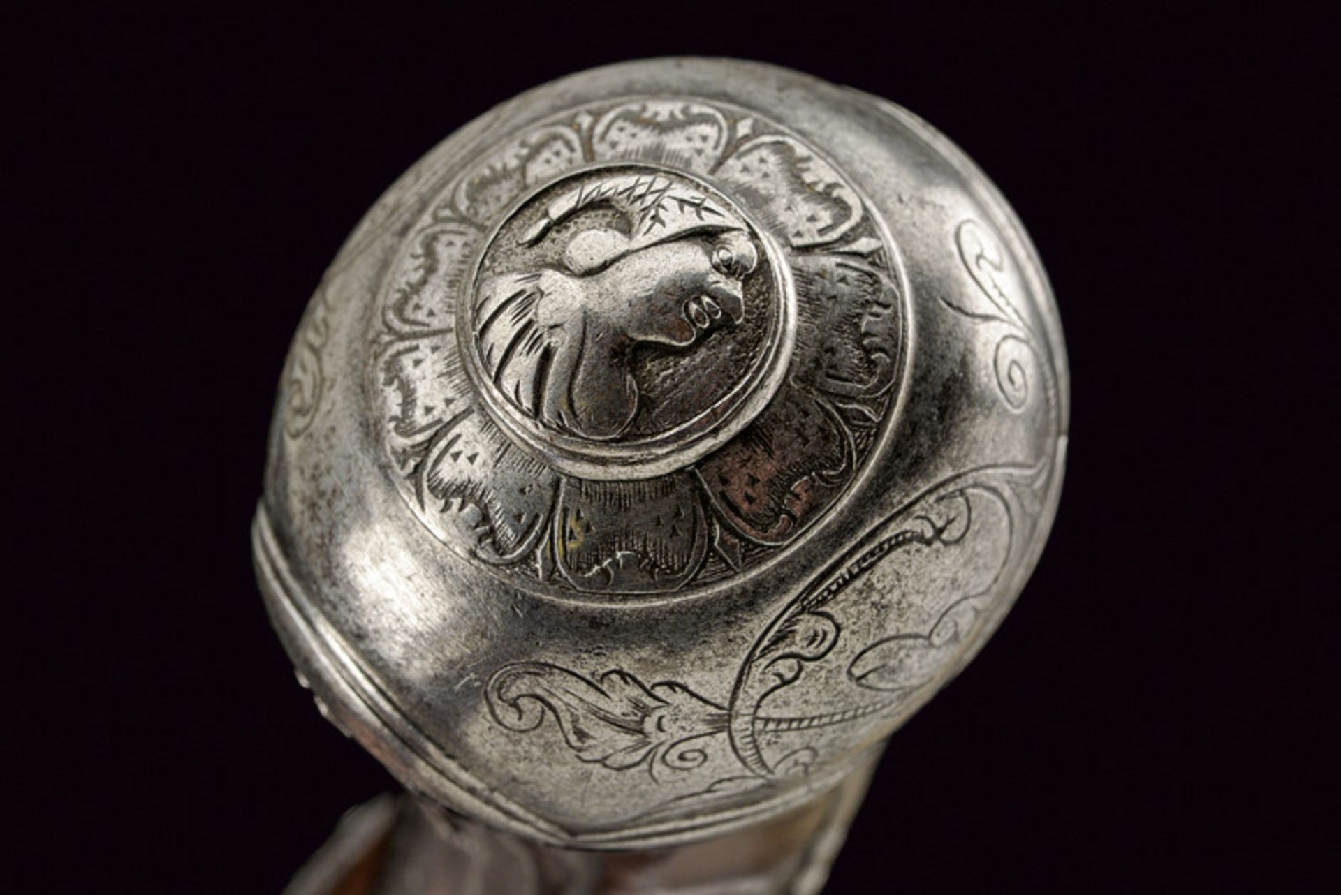 A snaphaunce flintlock pistol dating: mid-18th Century provenance: Tuscany Smooth, round, two-stage, - Image 9 of 11