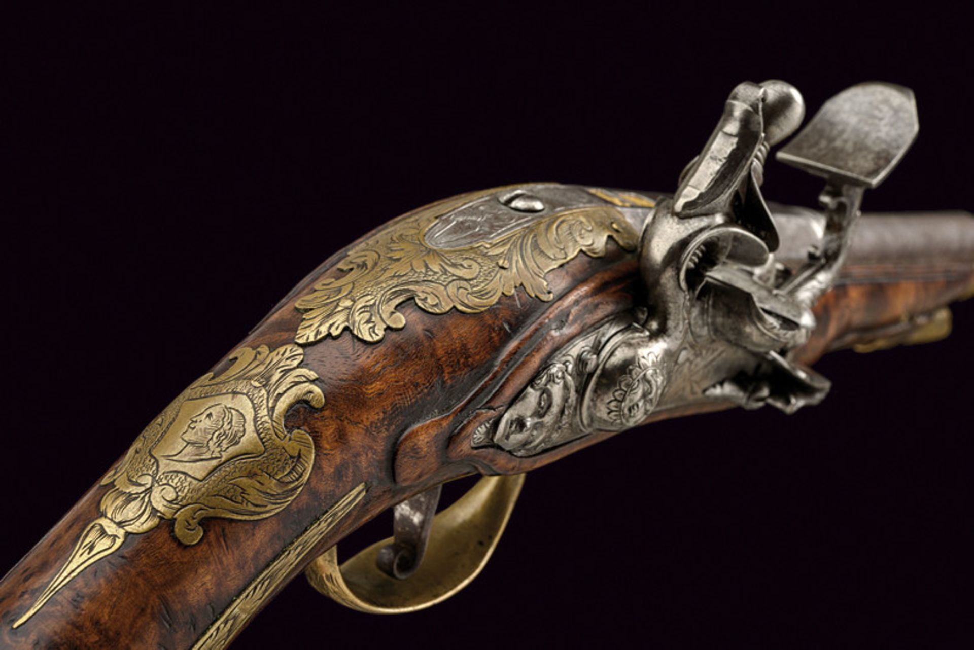 A snaphaunce flintlock pistol by Pacini dating: second quarter of the 18th Century provenance: - Image 5 of 9