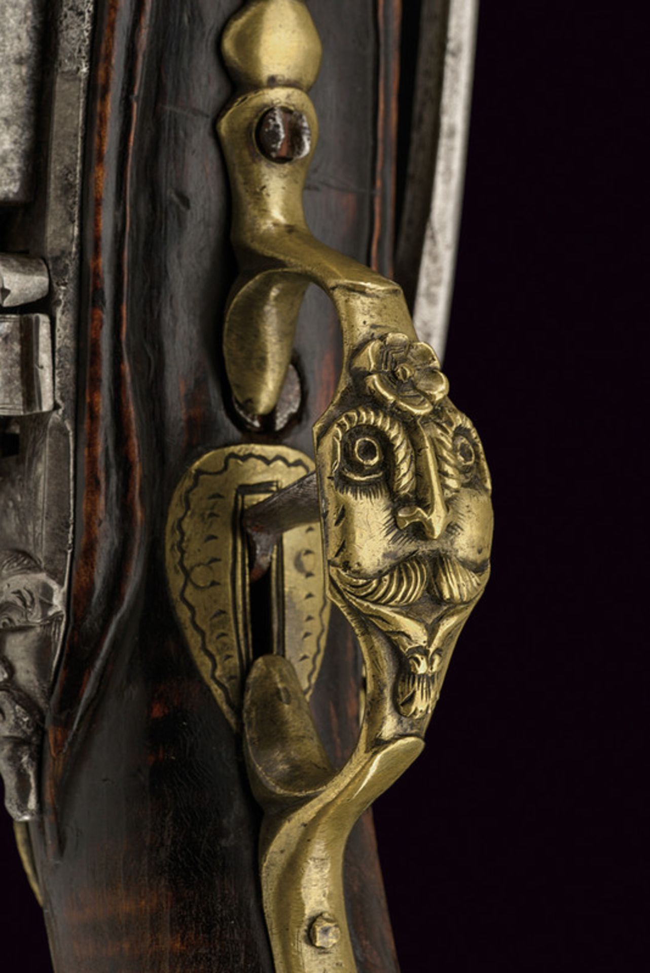 A very interesting and rare flintlock pistol in roman style dating: 17th Century provenance: Central - Image 9 of 13