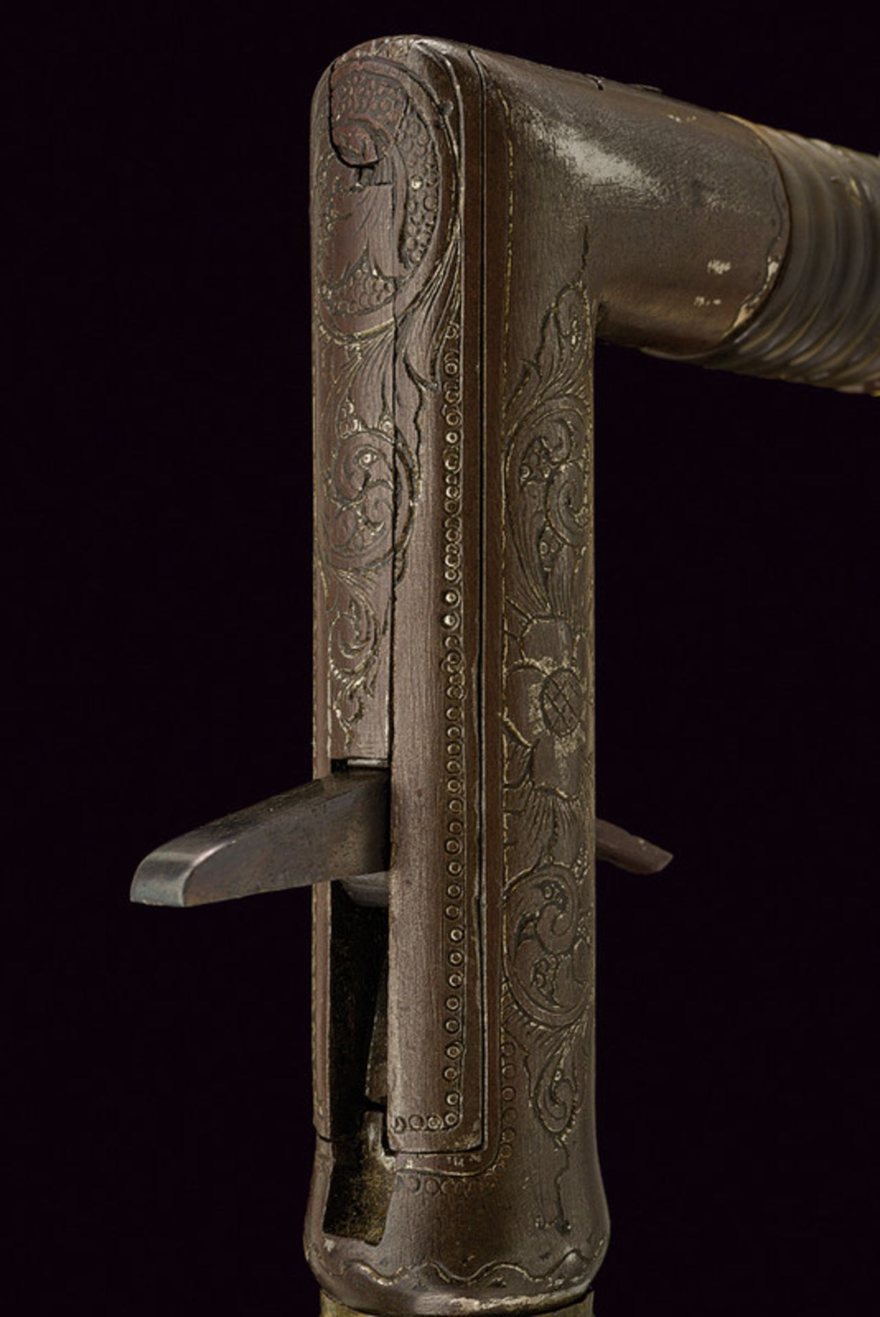 A pin-fire gun-stick dating: third quarter of the 19th Century provenance: Europe Cylindrical, - Image 3 of 6