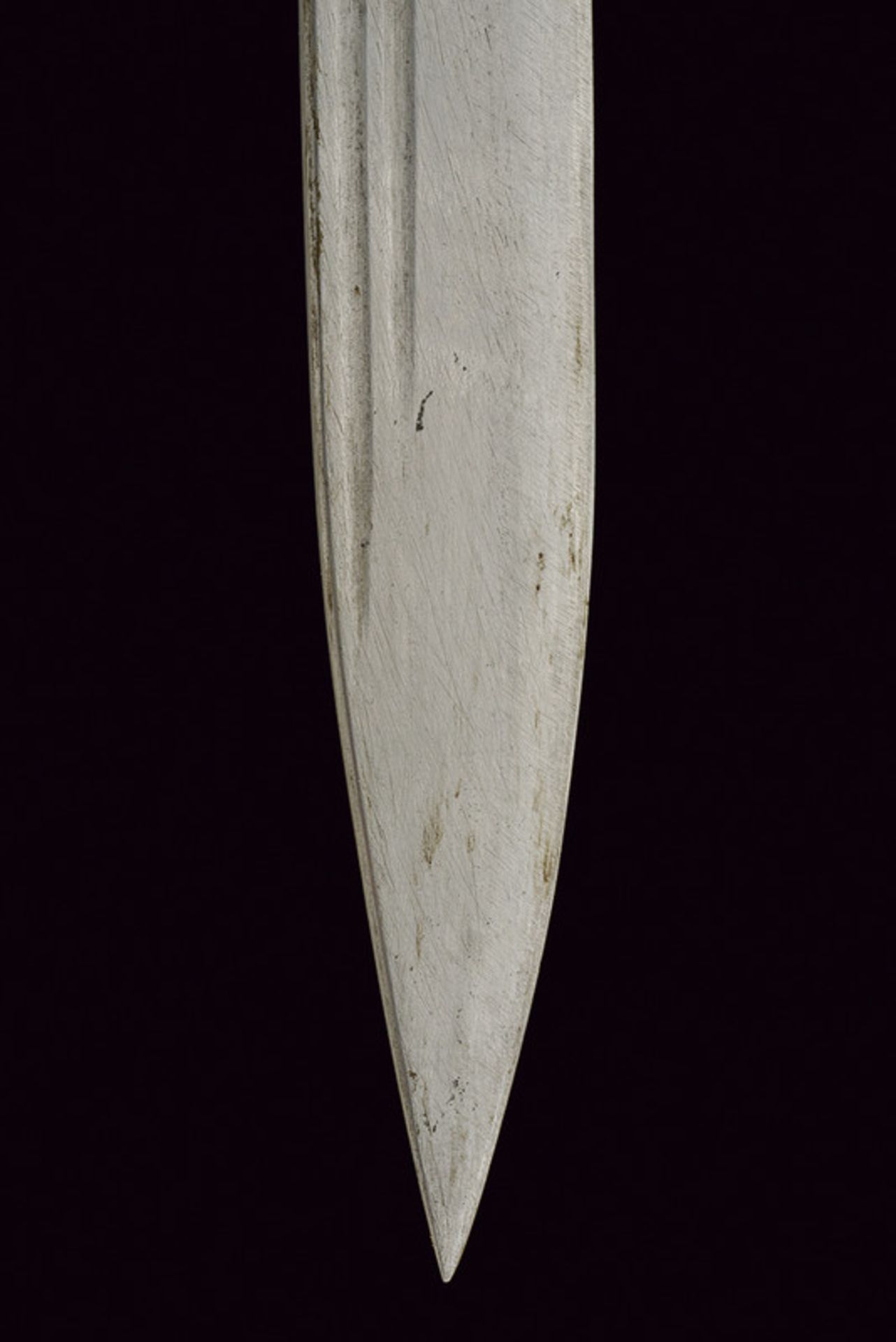 A silver mounted dagger dating: 19th Century provenance: Tibet Straight, single-edged blade with - Image 5 of 6