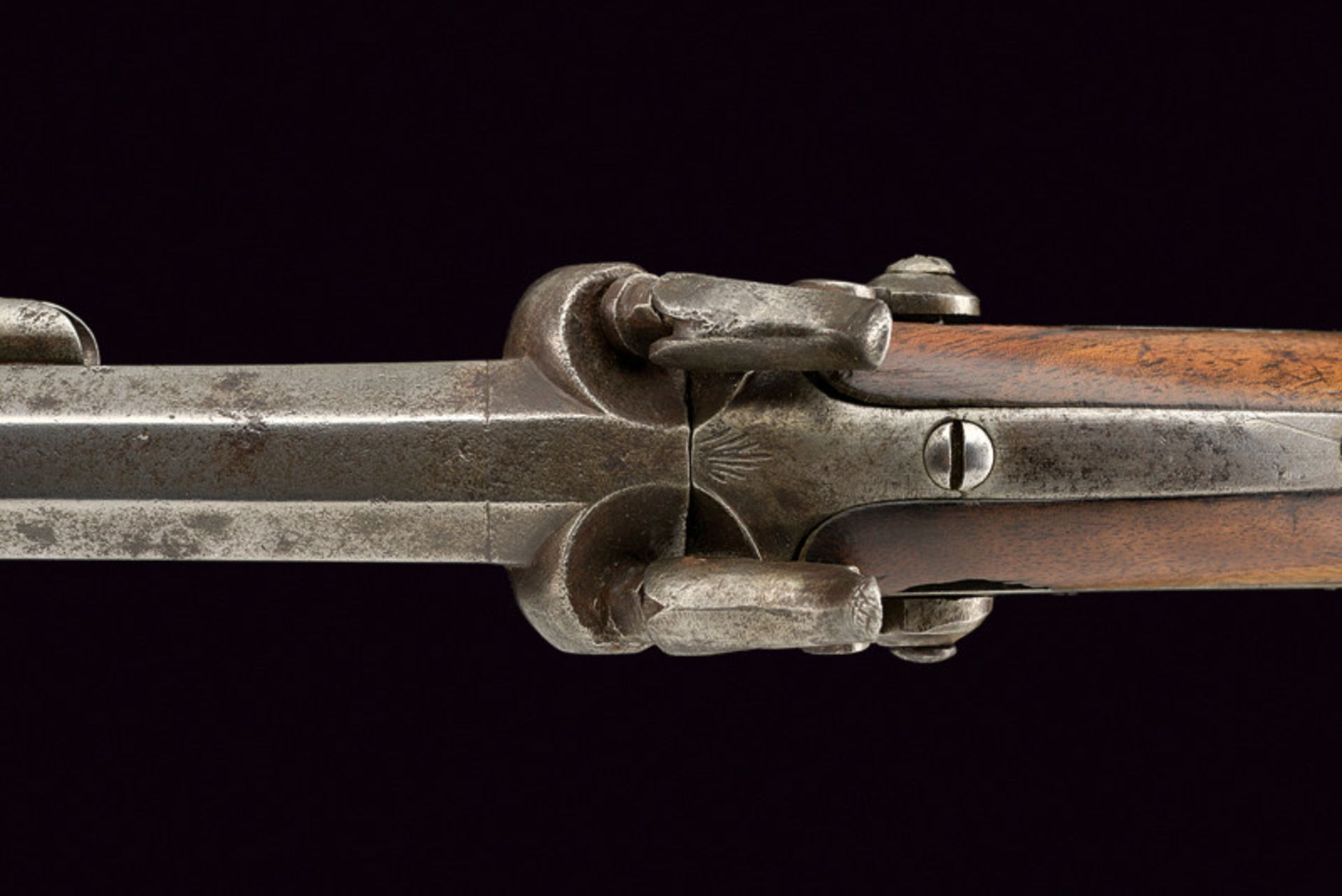 A over and under barrelled percussion pistol by Zanicotti dating: mid-19th Century provenance: North - Image 5 of 7