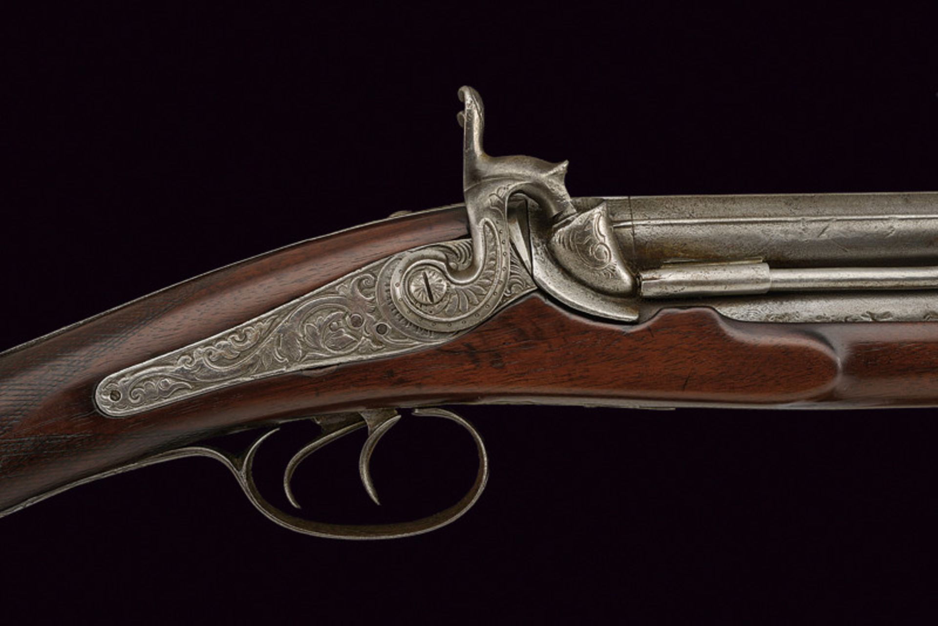 A over and under barrelled percussion gun dating: mid-19th Century provenance: Italy Smooth, - Image 2 of 9