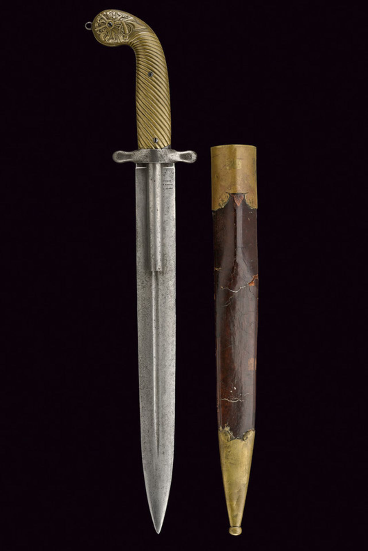 A rare and interesting Dumonthier dagger combined with double-barrelled pistol dating: third quarter - Bild 10 aus 10