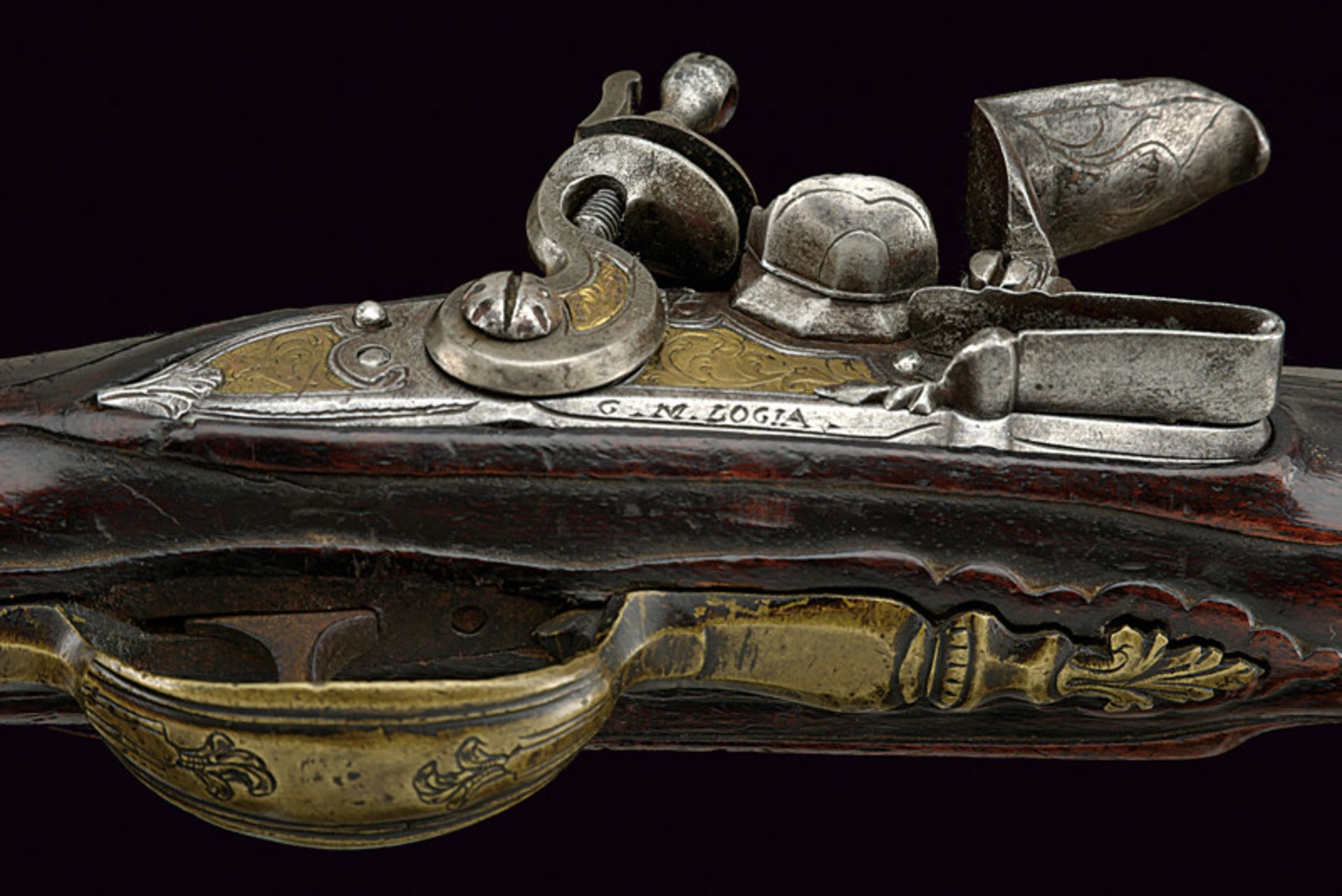 A very rare flintlock gun by Giovanni Maria Loggia dating: first quarter of the 18th Century - Image 4 of 10