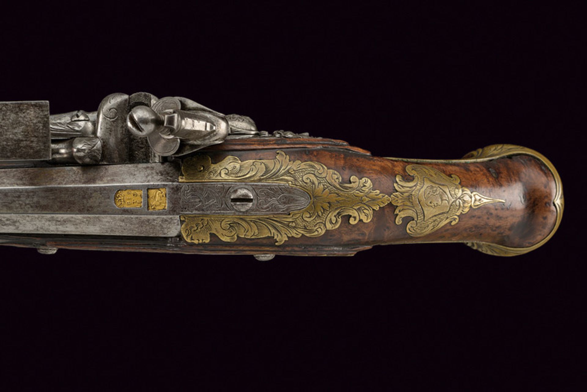 A snaphaunce flintlock pistol by Pacini dating: second quarter of the 18th Century provenance: - Image 7 of 9