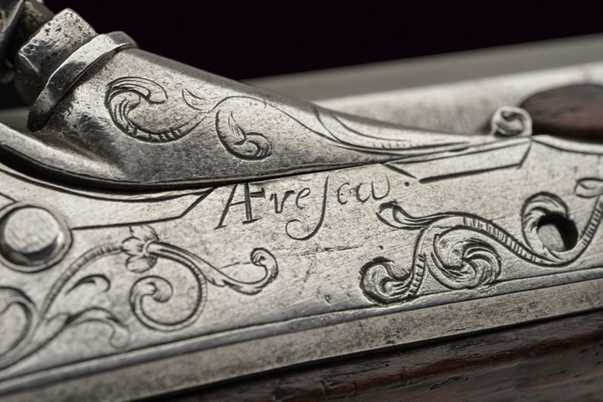 A beautiful pistol converted to percussion by Acquafresca dating: 18th Century provenance: North - Image 6 of 11