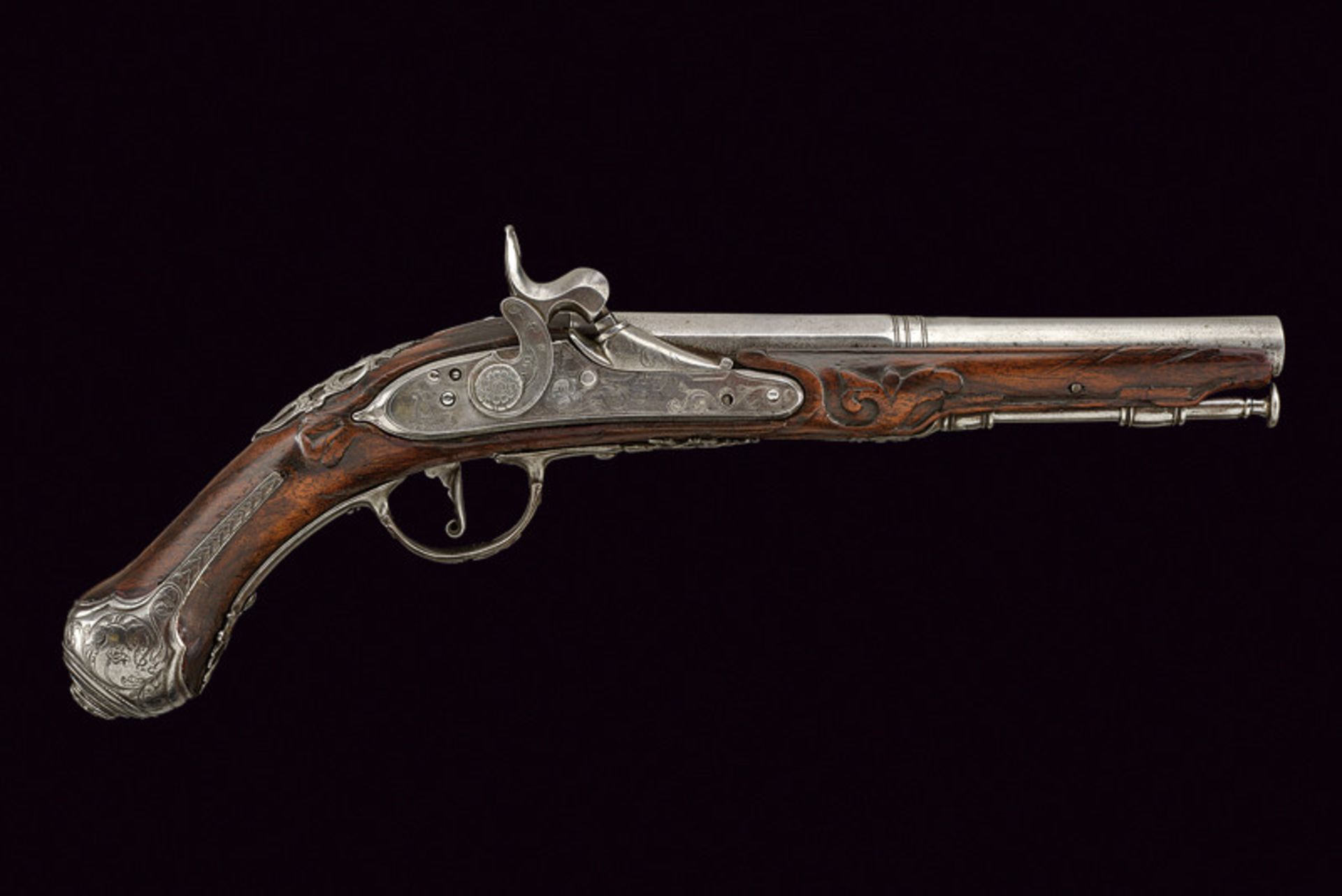 A beautiful pistol converted to percussion by Acquafresca dating: 18th Century provenance: North - Image 11 of 11
