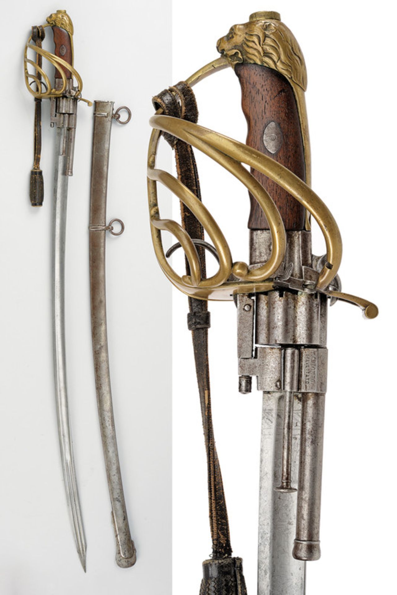 A 1864 model cavalry revolver sabre by Colombo dating: third quarter of the 19th Century provenance: