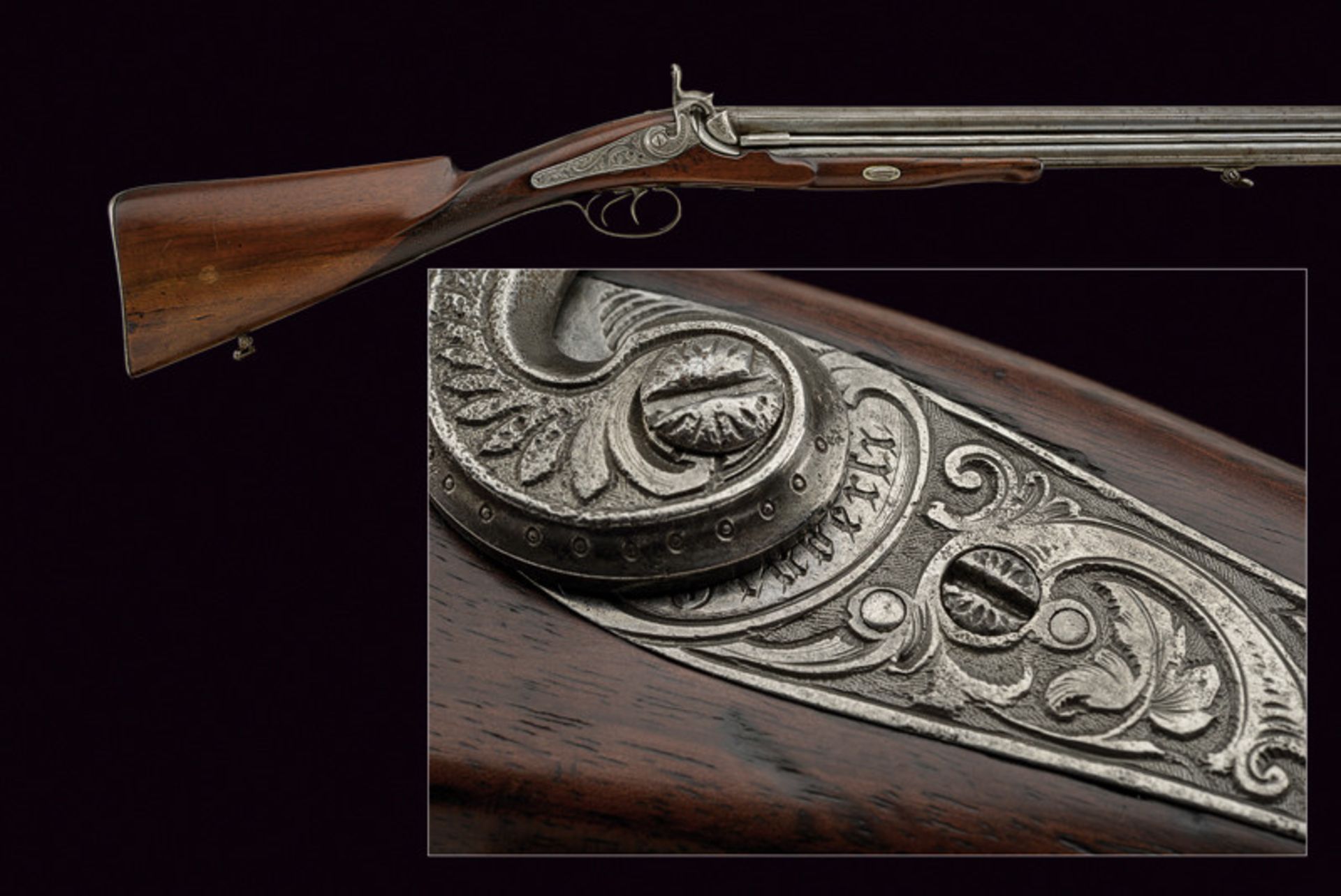 A over and under barrelled percussion gun dating: mid-19th Century provenance: Italy Smooth,