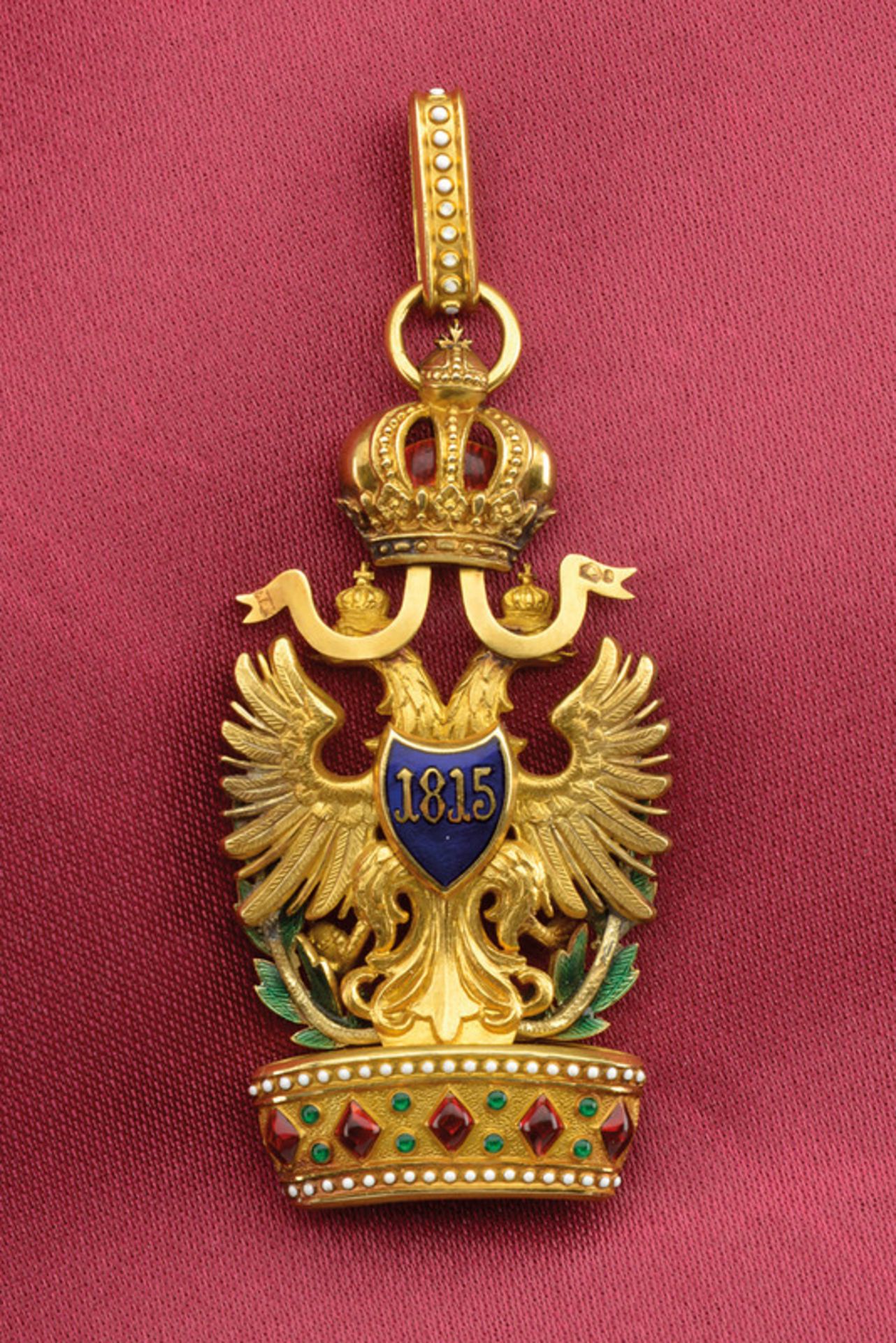 Order of the Iron Crown dating: circa 1900 provenance: Austria Third class, of enamelled and gilt - Image 6 of 6