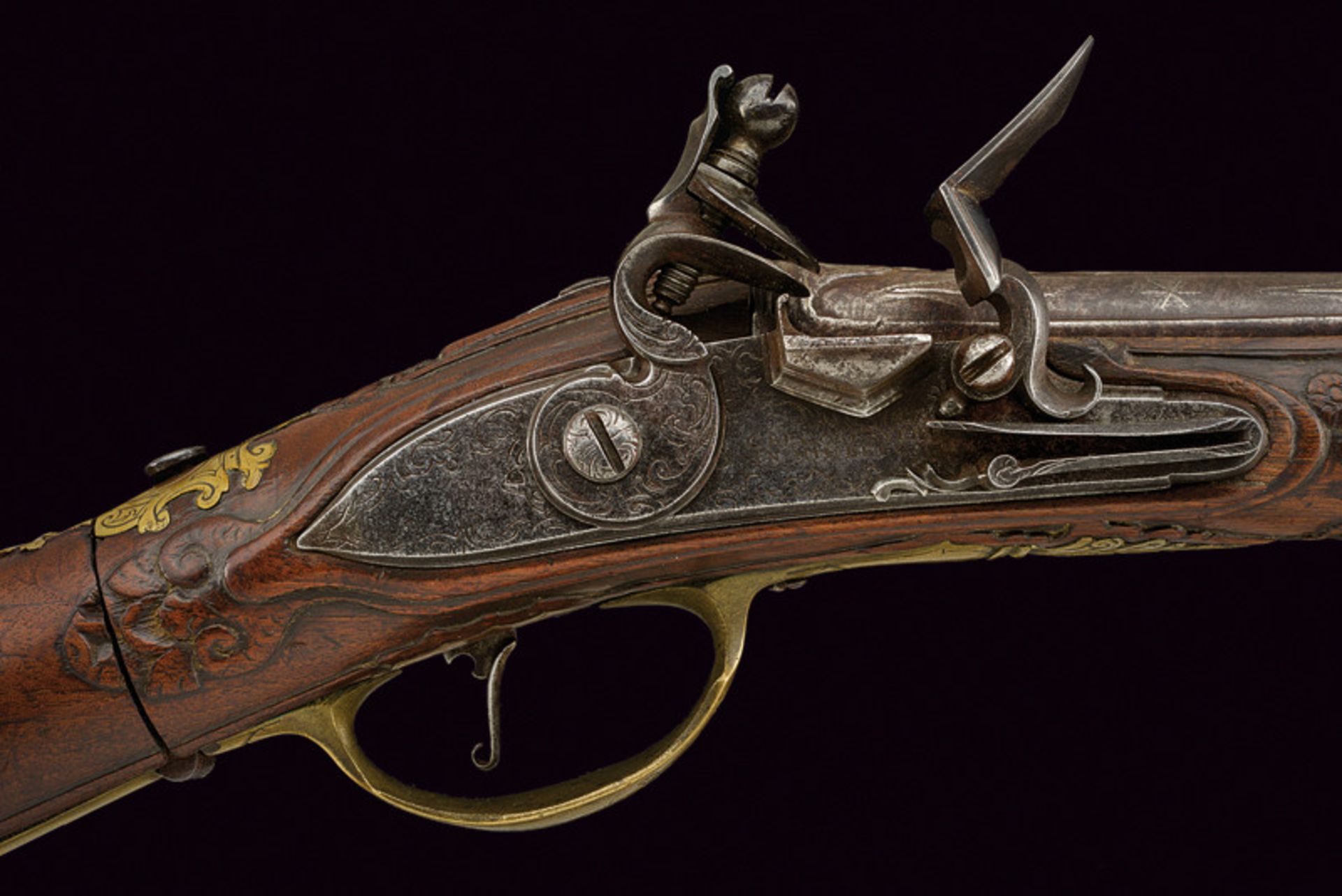 An interesting flintlock folding gun by Gregori Werl dating: 18th Century provenance: Vienna - Image 2 of 11